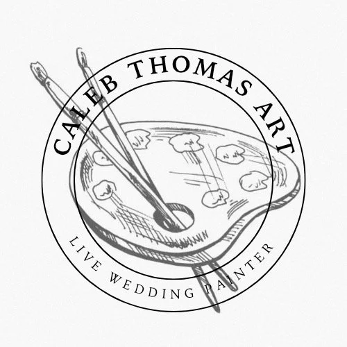Logo of live wedding painter who paints in pittsburgh