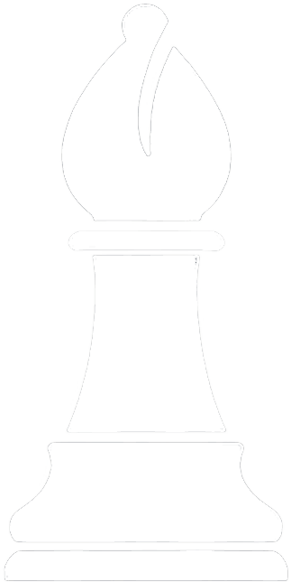 Chess piece with flame representing business momentum, growth, and forward progress.