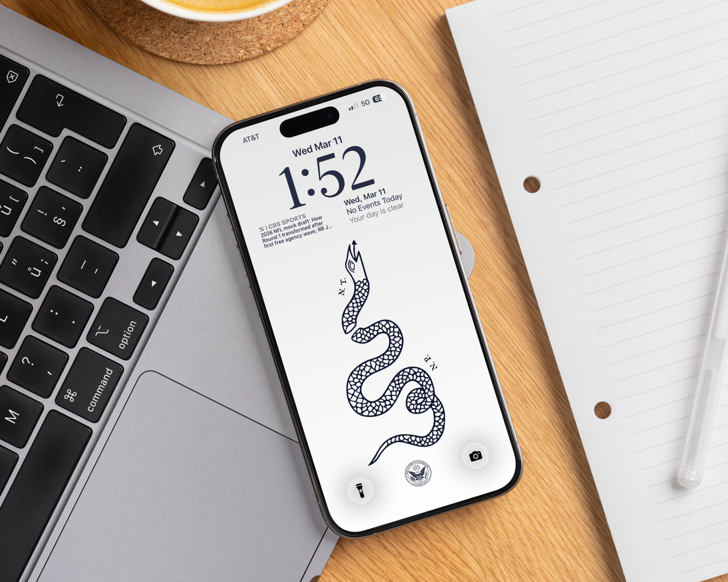 American Rattle – iPhone Wallpaper (White Edition)