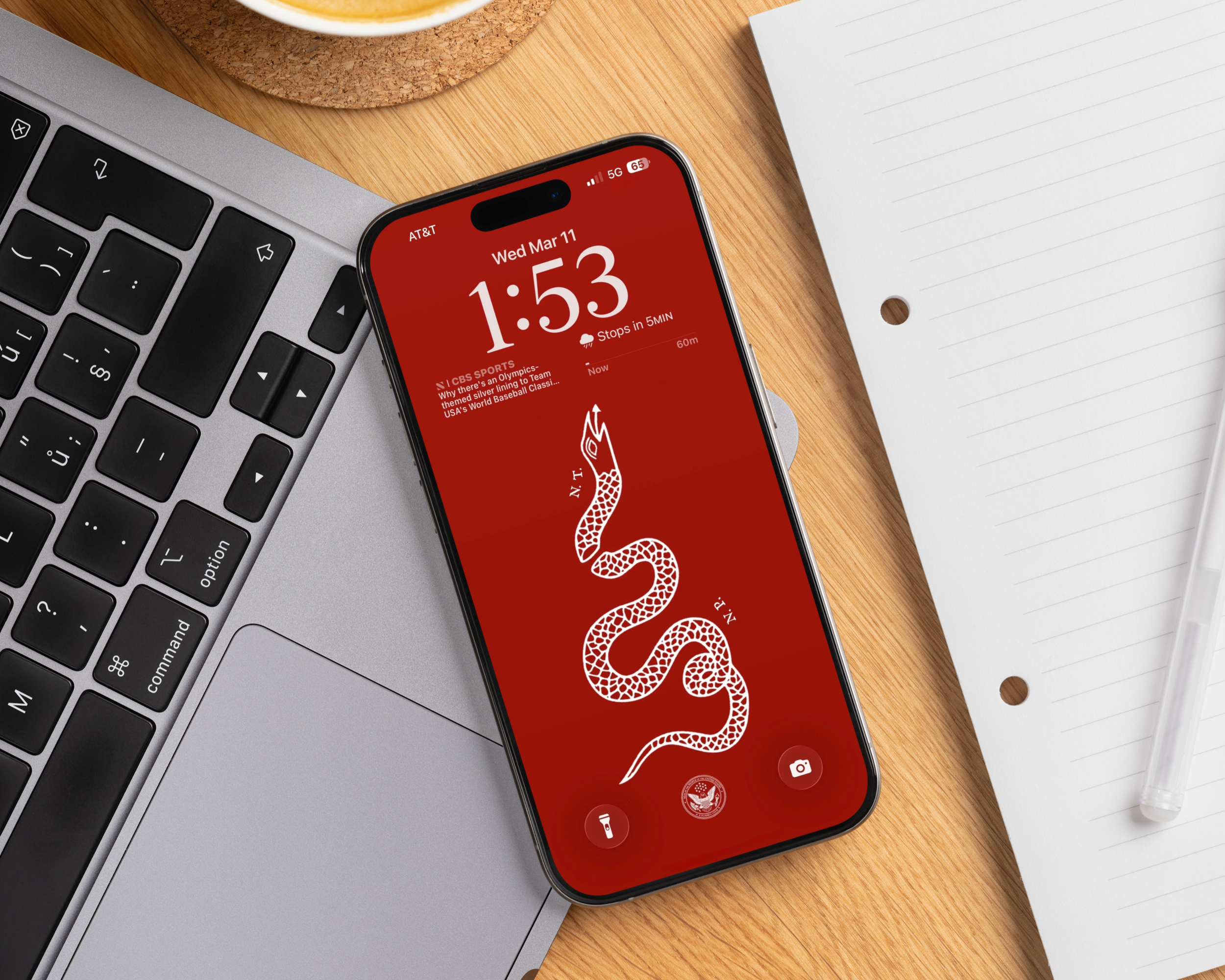 American Rattle – iPhone Wallpaper (Red Edition)