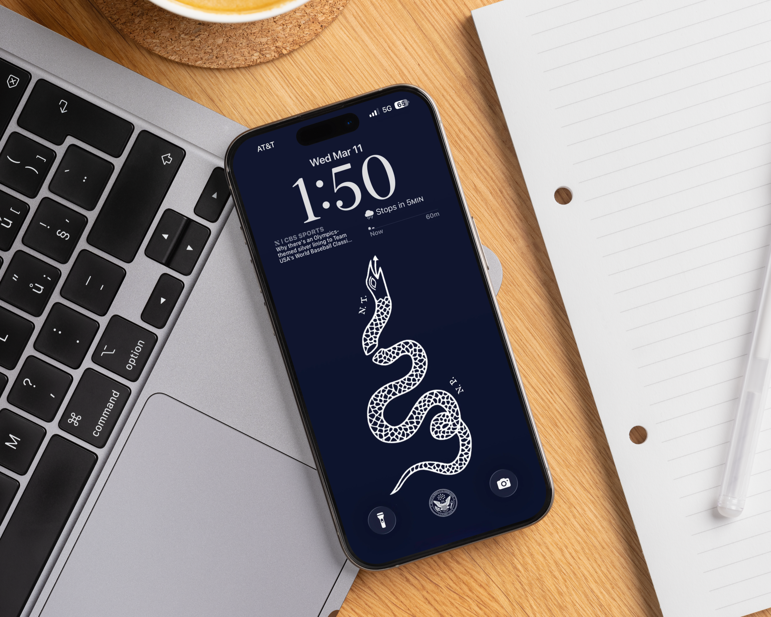 American Rattle – iPhone Wallpaper (Blue Edition)