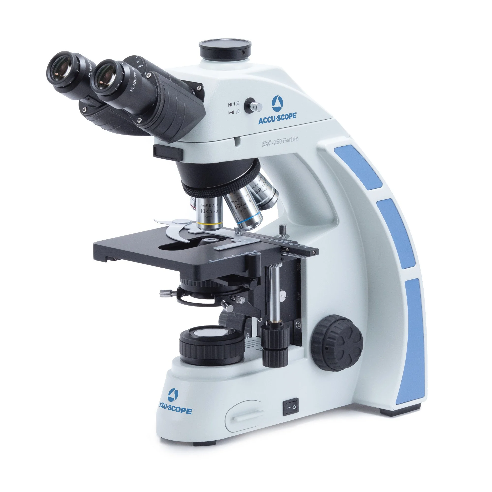 Accu-Scope EXC-350 LED with Binocular Head and Plan Objectives