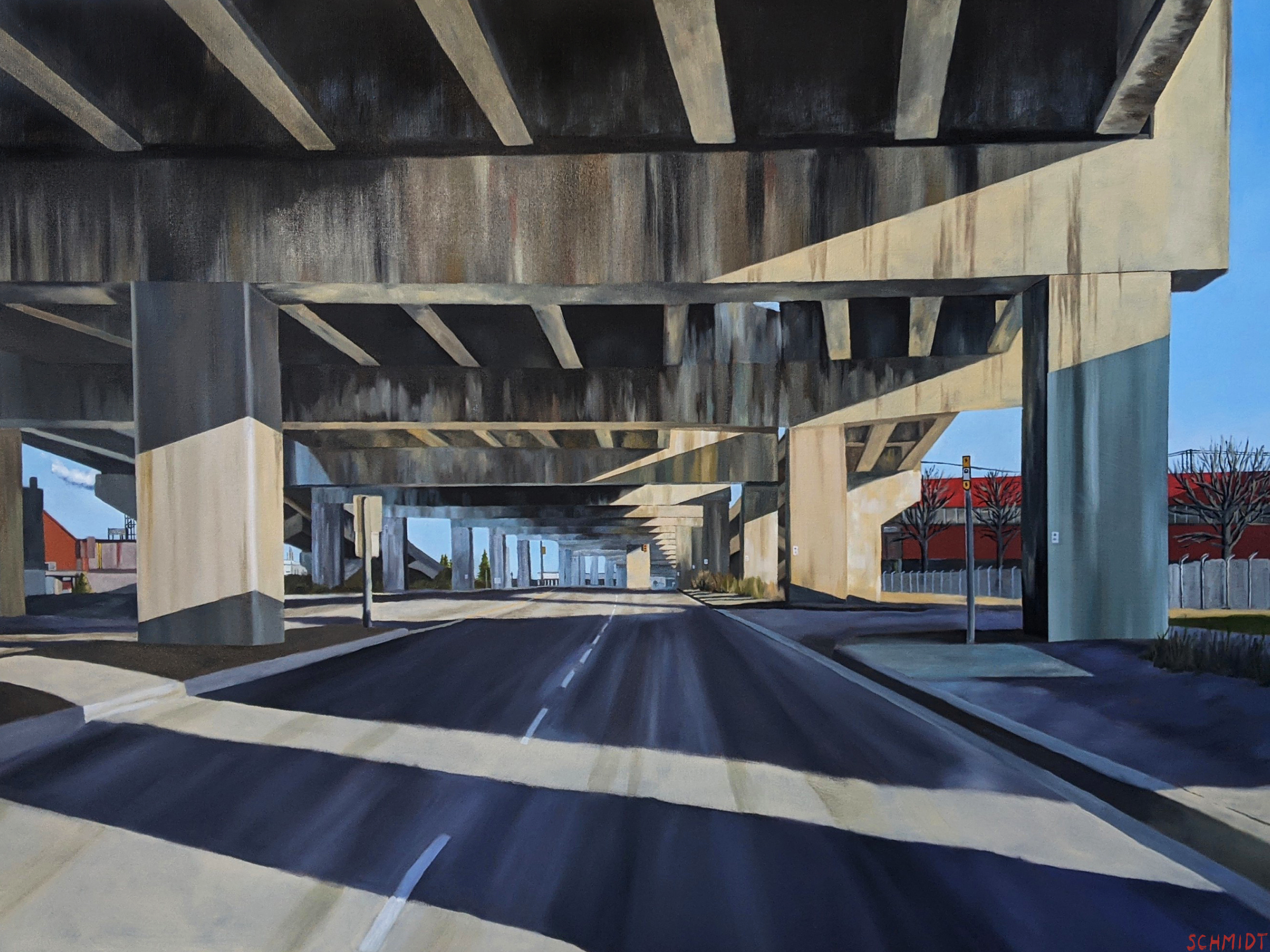 "Burlington Street East", oil on canvas, 36"x48" 2023
