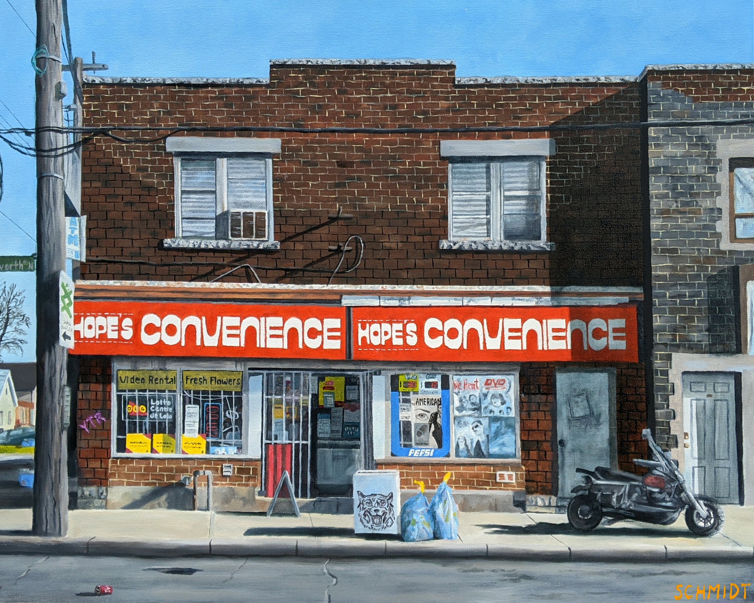 "Hope's Convenience", oil on canvas, 24"x30", 2021