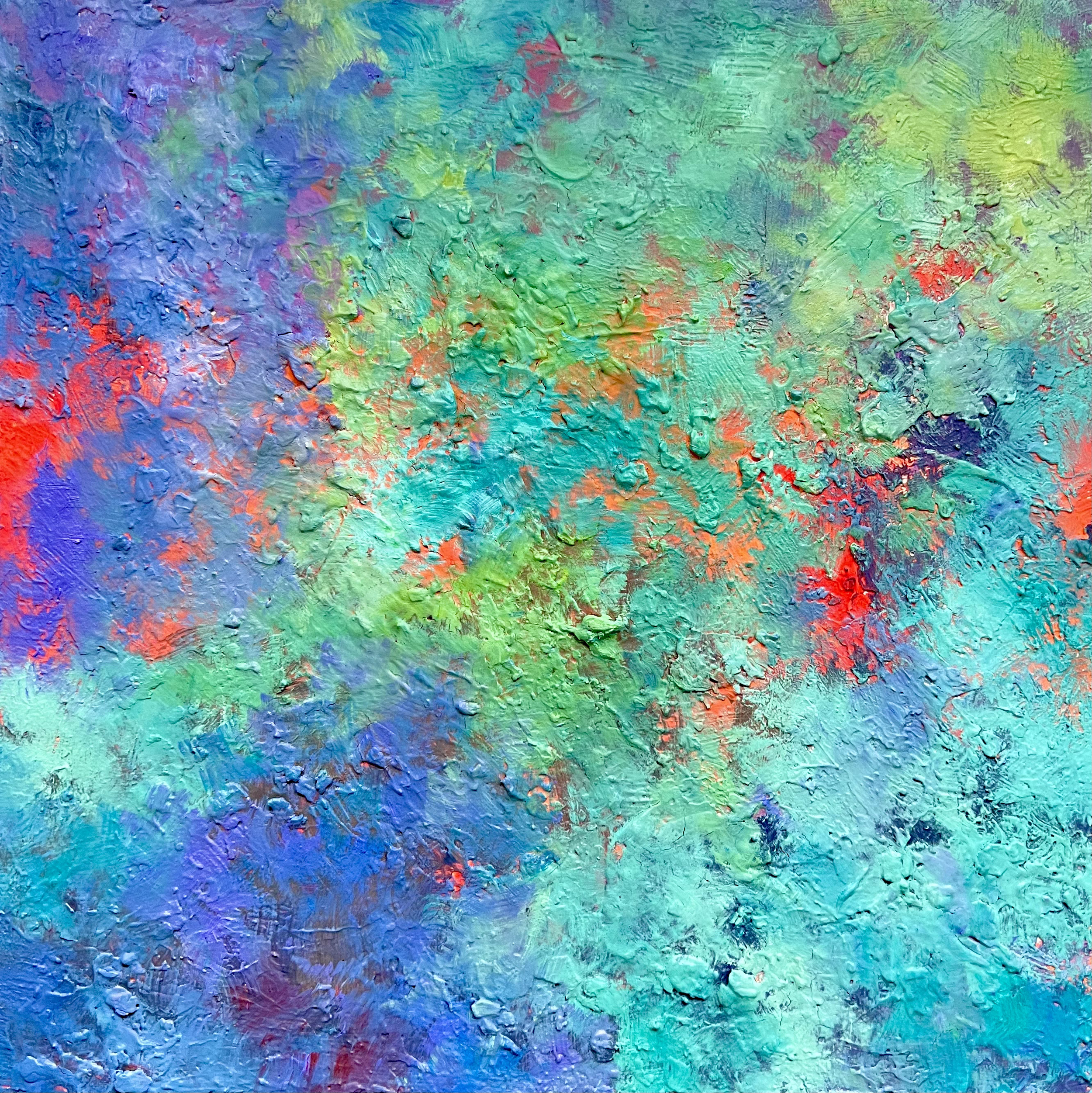 "Untitled (Awake)", oil and wax on canvas, 12"x12", 2022