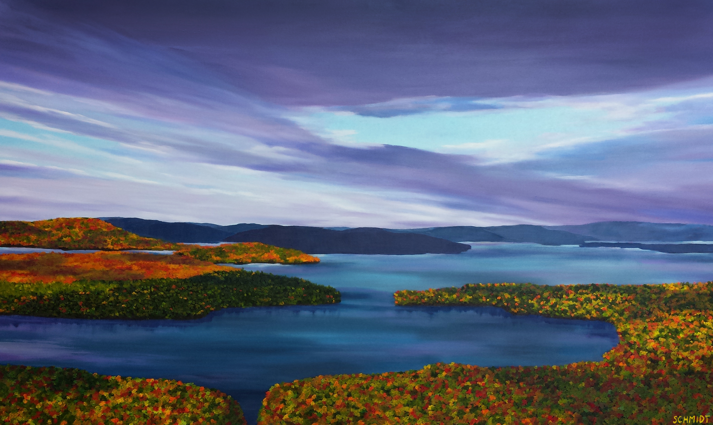 "Last Push of Fall", oil on canvas, 36"x60", 2017