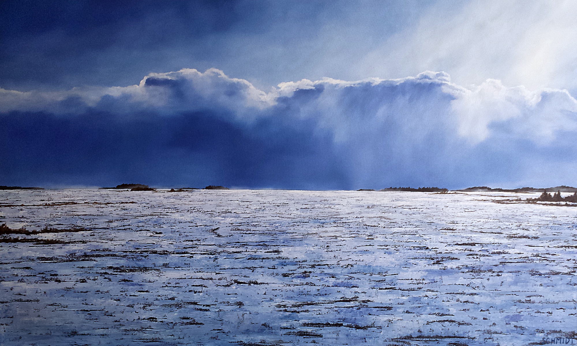 "Snow Squall", oil on canvas, 36"x60", 2018