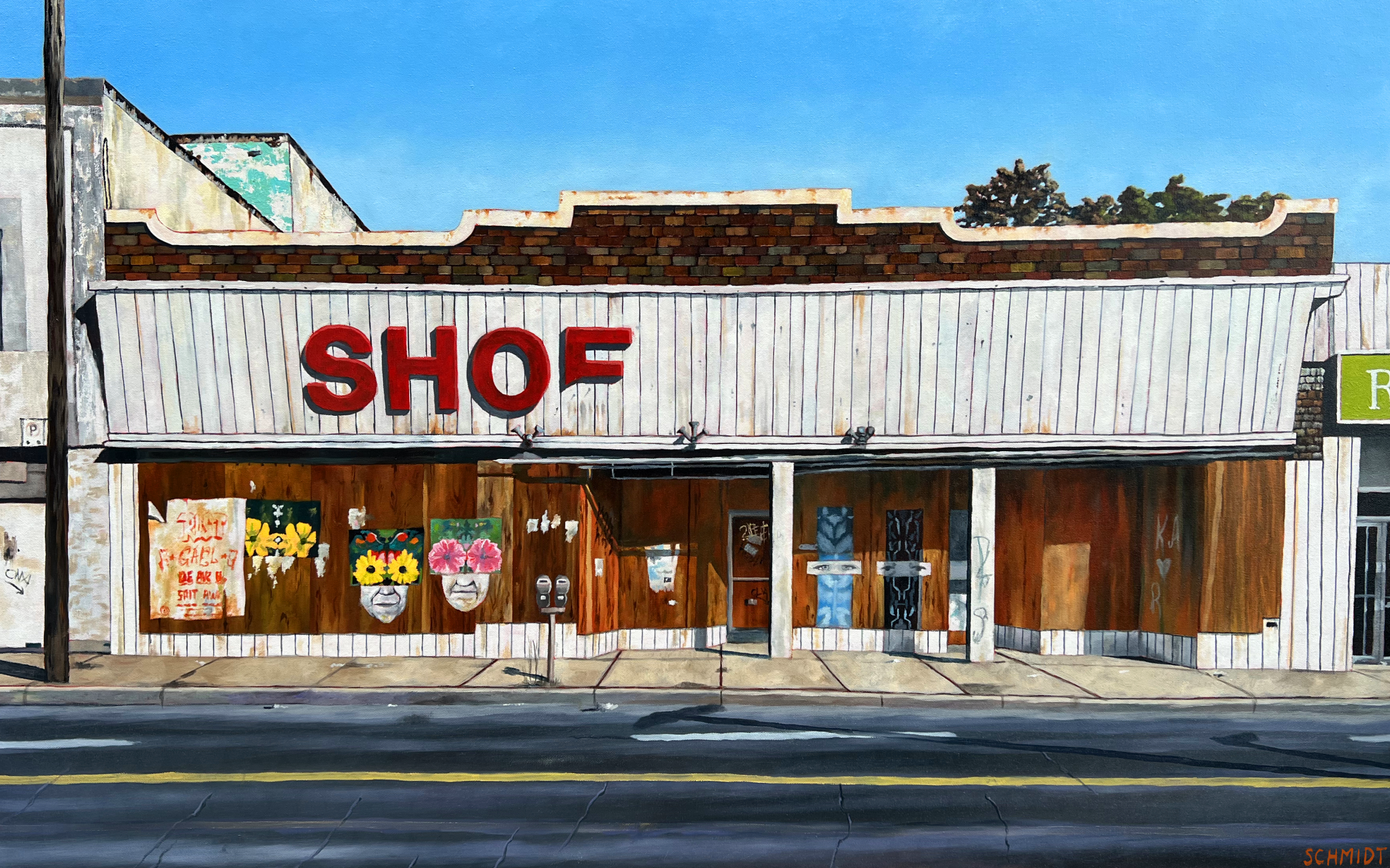 "Shoe King", oil on canvas, 30"x48", 2023