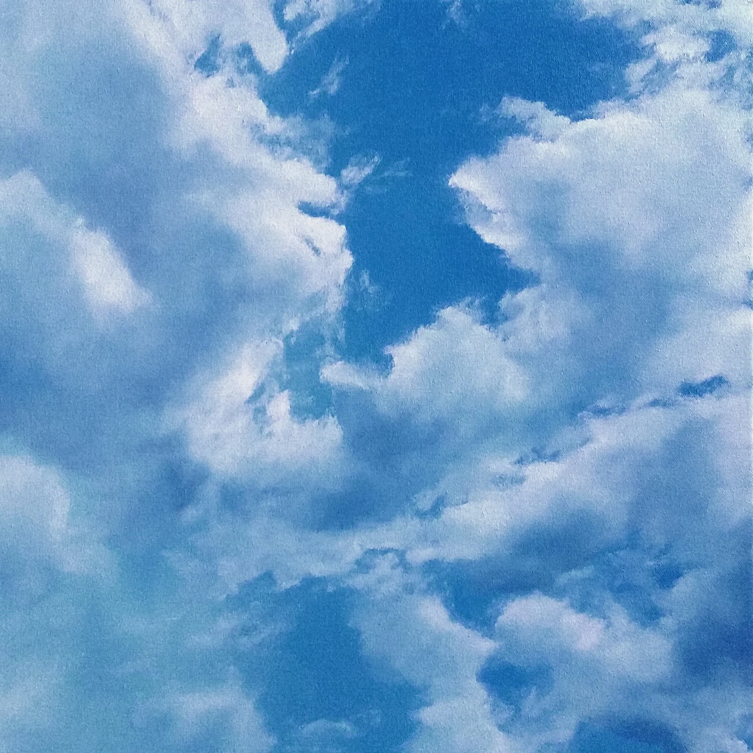 "Afternoon Clouds", oil on canvas, 18"x18", 2019