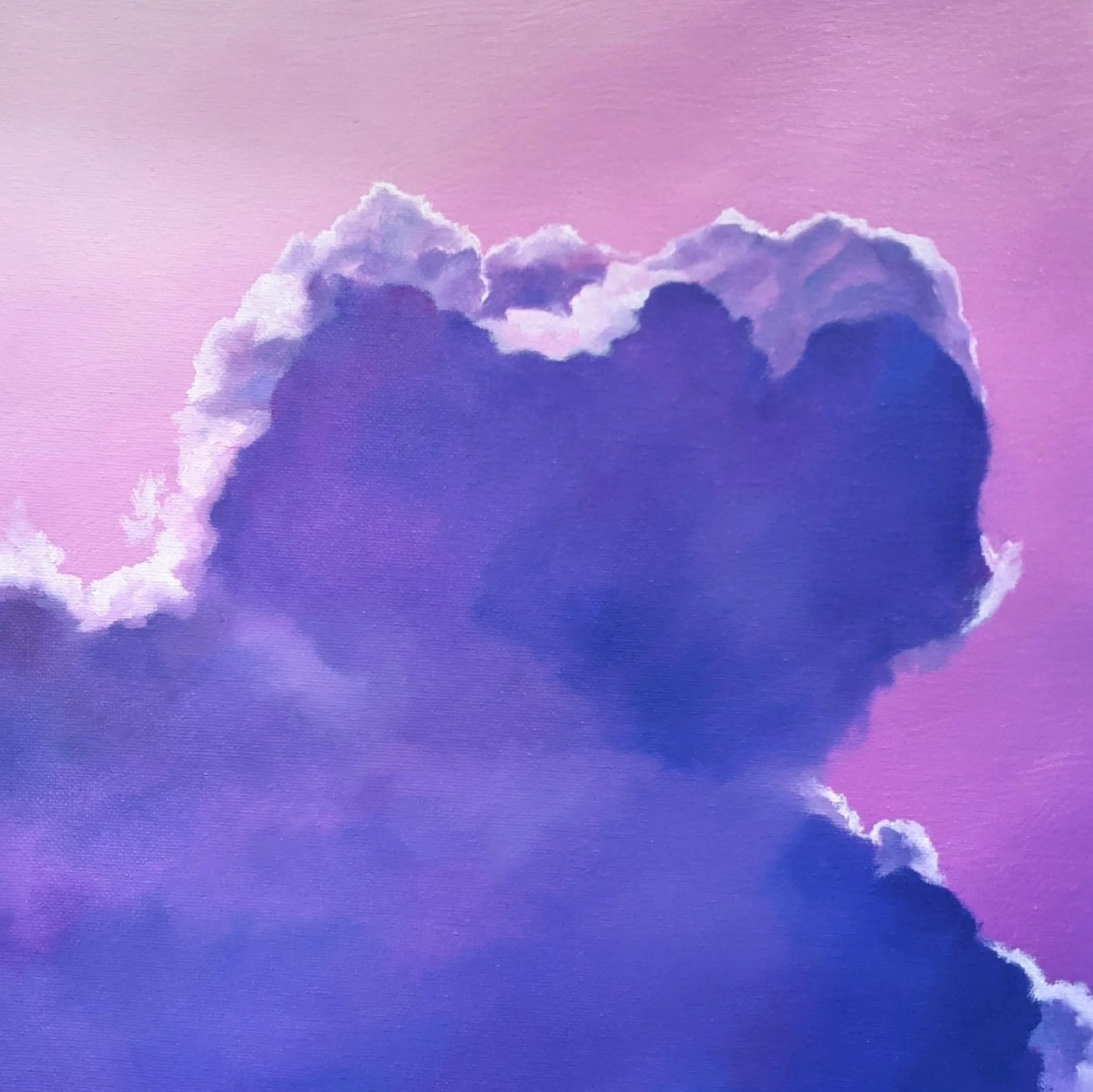 "Evening Cloud", oil on canvas, 12"x12", 2021