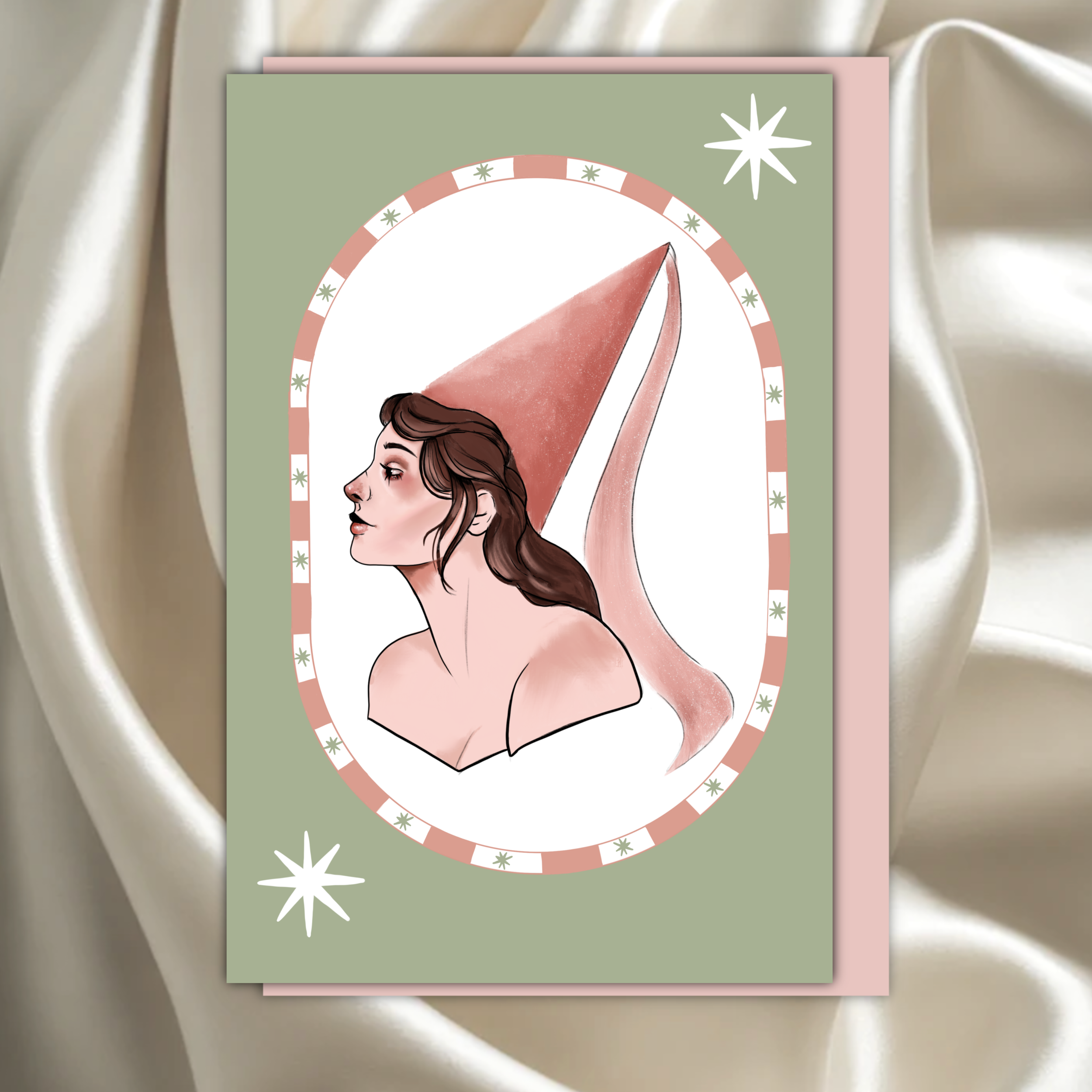 medieval princess greeting card