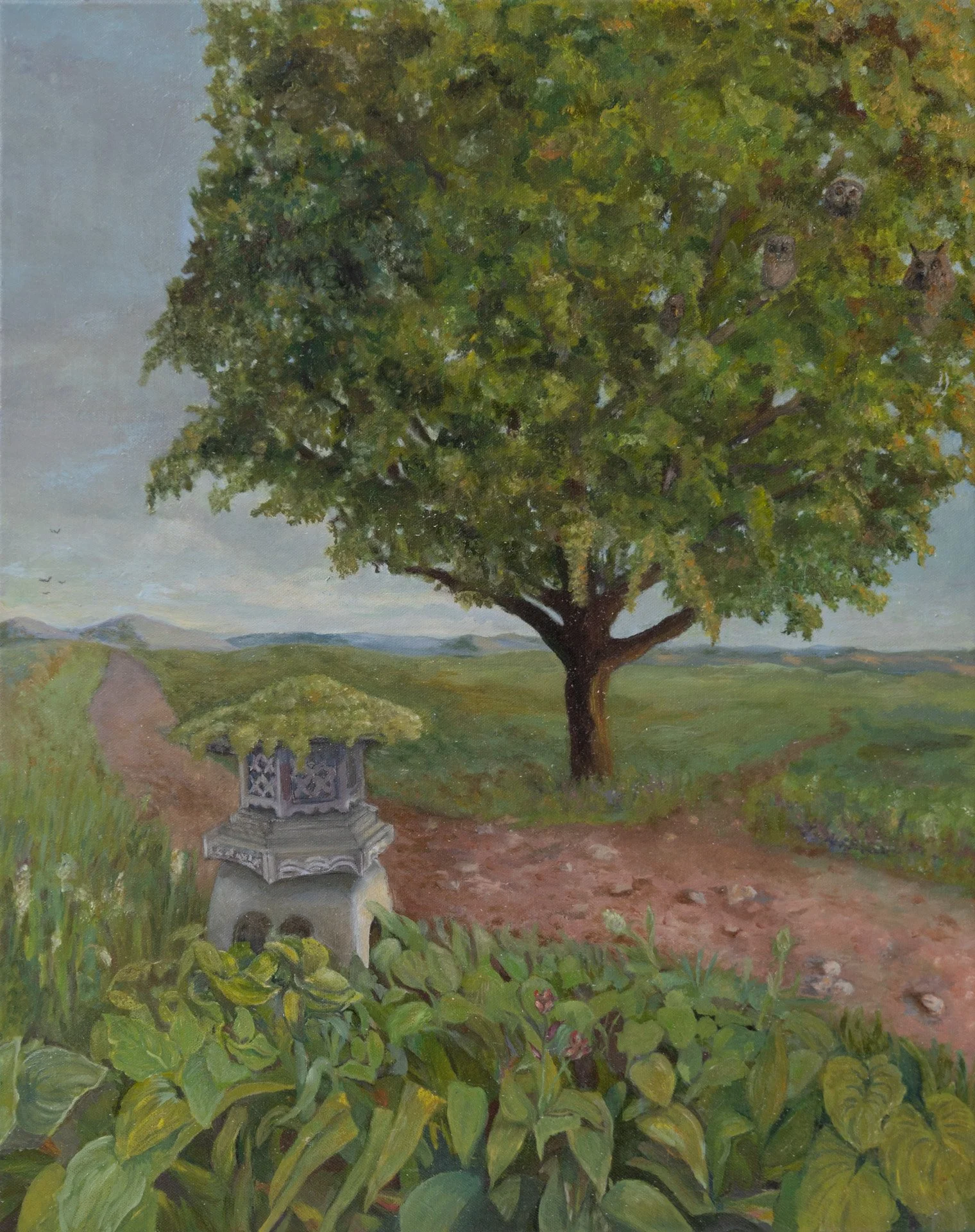 Pause on the Road - Oil on canvas 24x20in