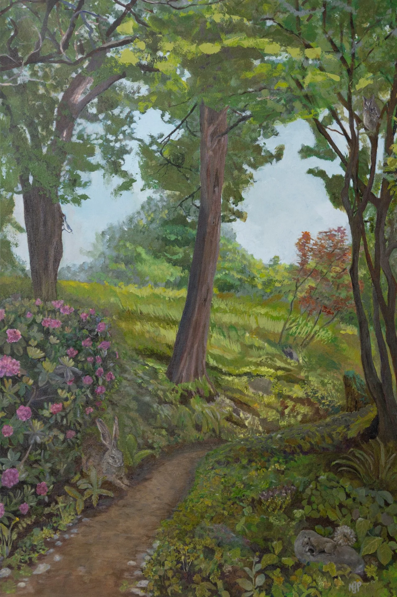 Guardians of the Forest - Mixed media on canvas 36x27in