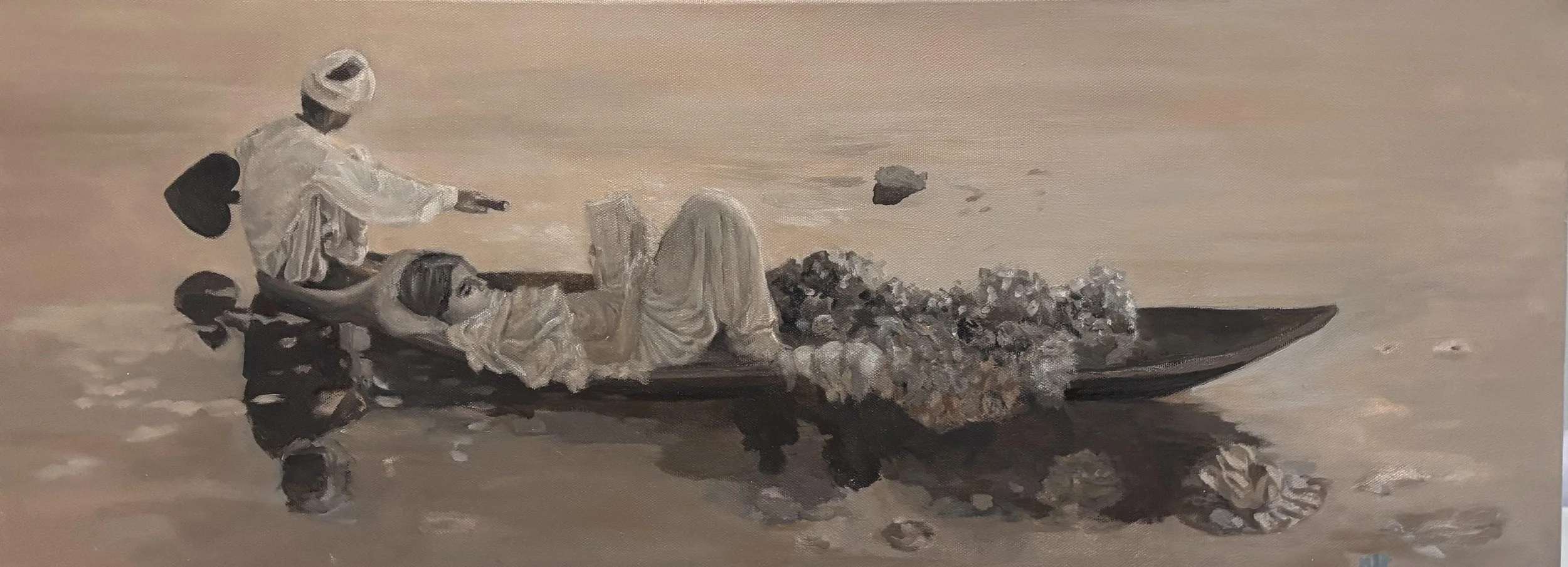 Samadhi - Oil on canvas 12x36in