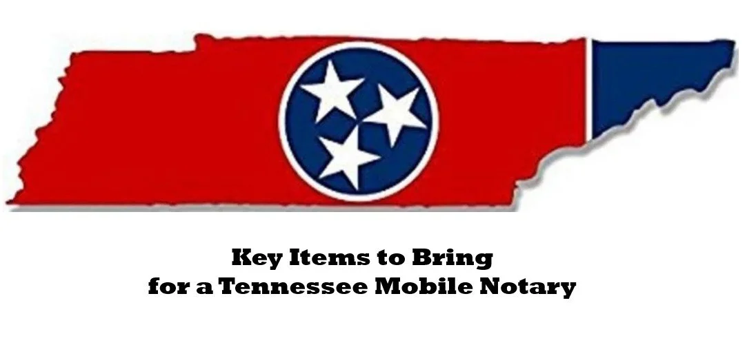 Items to Bring for a Mobile Notary in Tennessee
