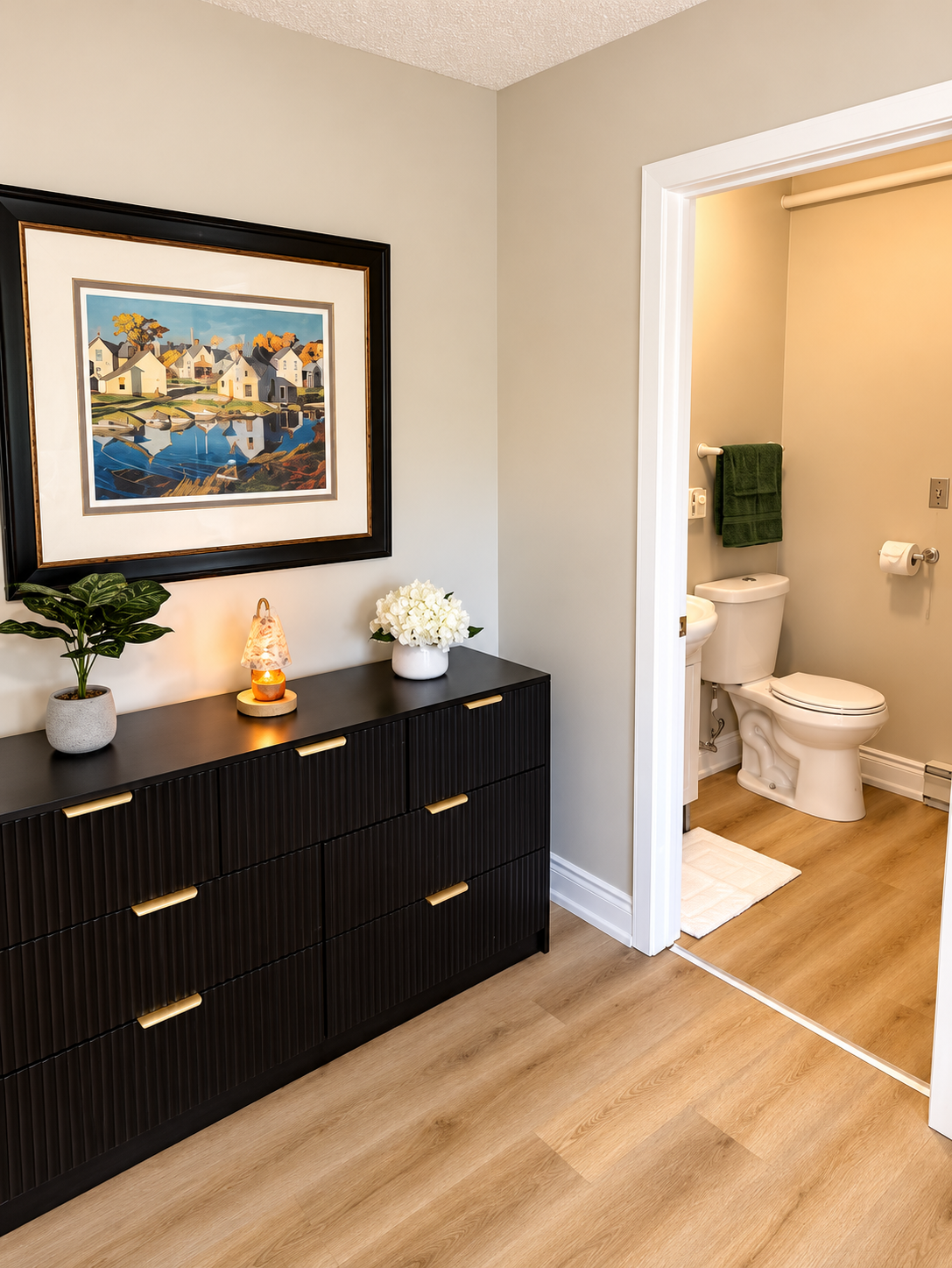 Warm Entryway with Modern Dresser Vignette.png
