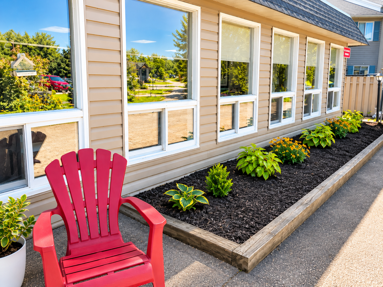Sunny Garden-Faced Building Exterior.png