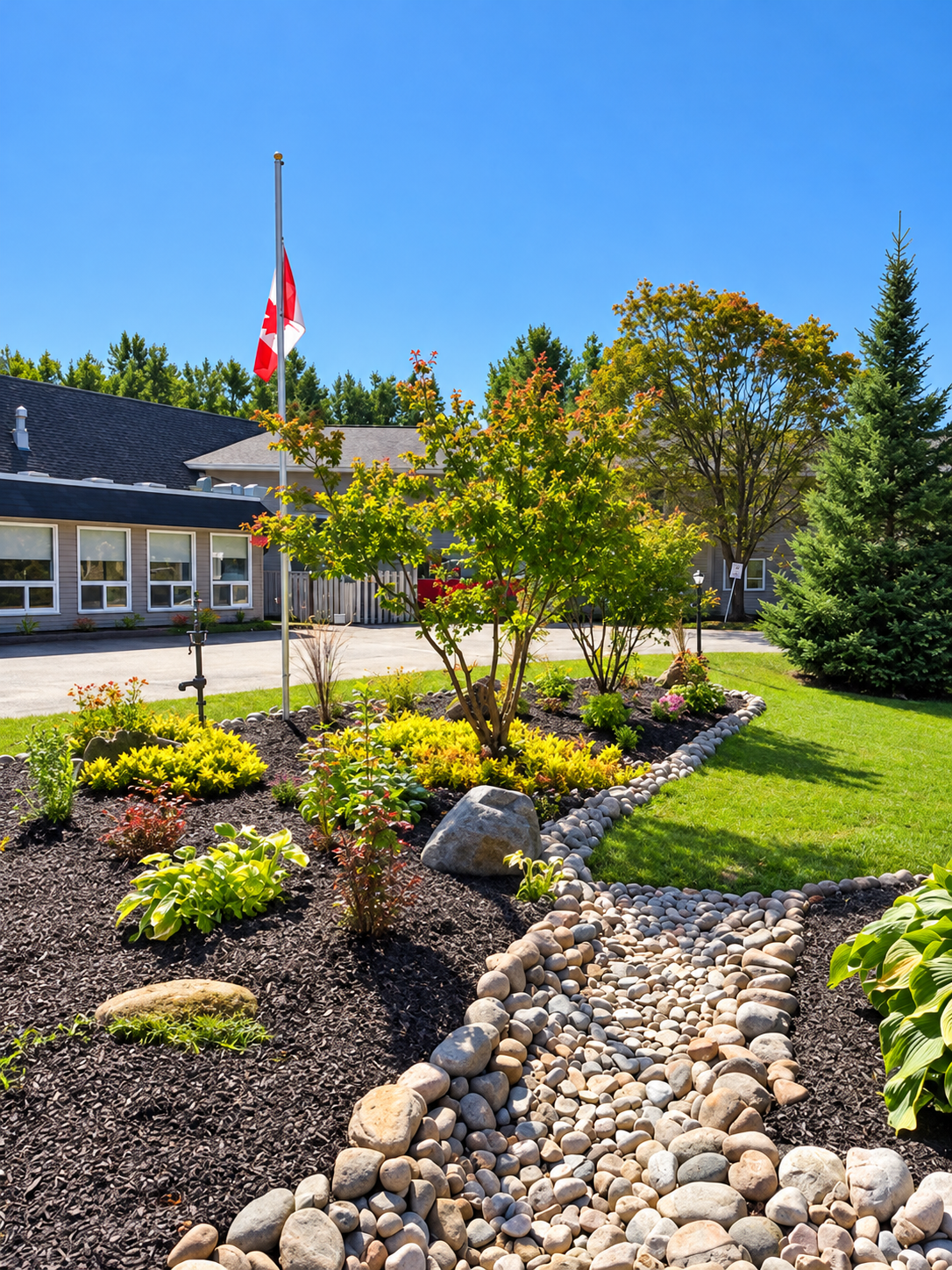Canadian Flag Garden with Dry Creek Bed.png