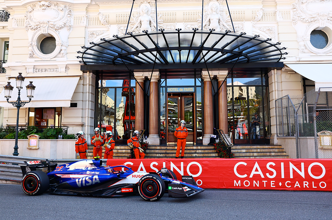 Monaco Grand Prix F1 car outside casino