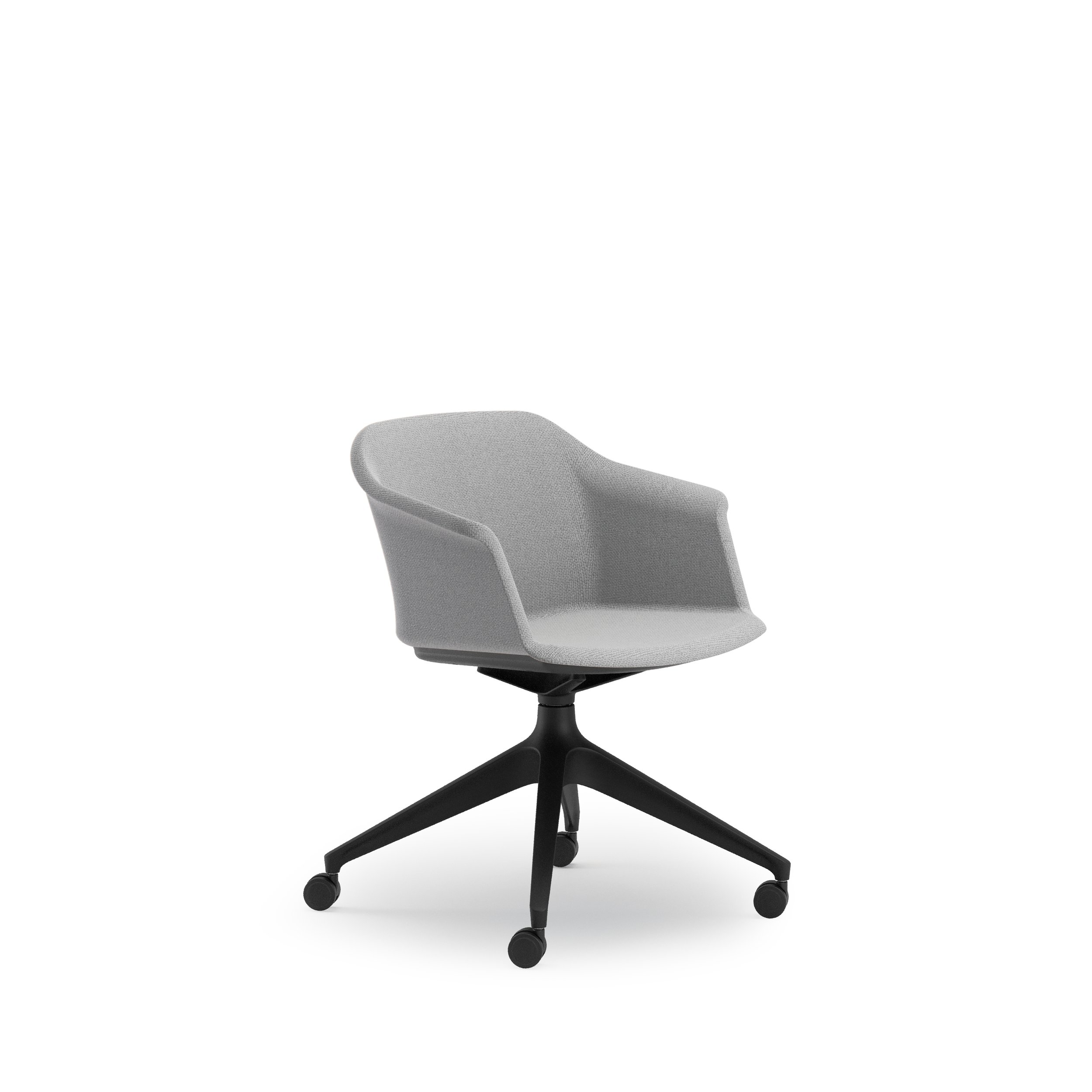 Antonella base Piramidal de 4 puntas con rodajas en nylon negro