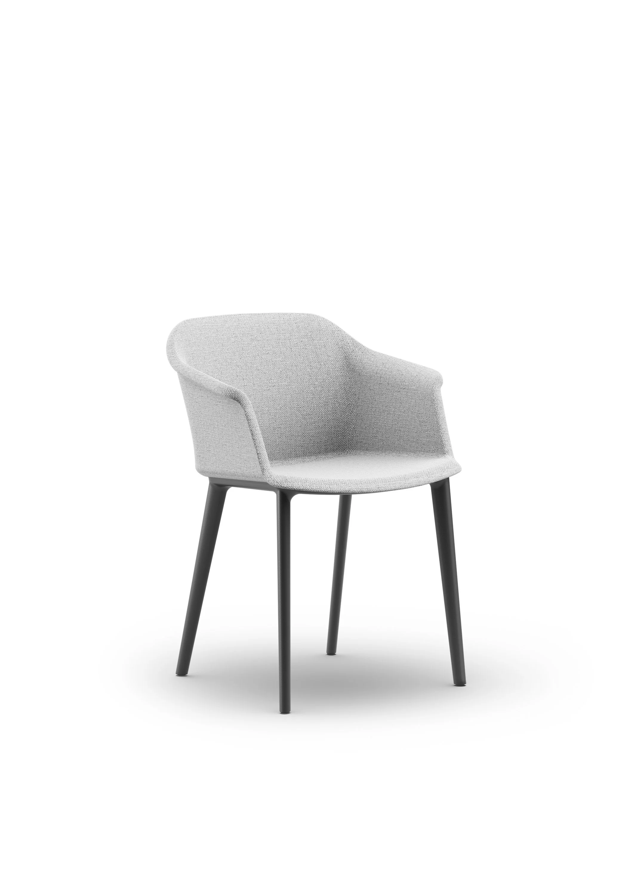 Antonella base Fija de 4 puntas en 
polipropileno negro