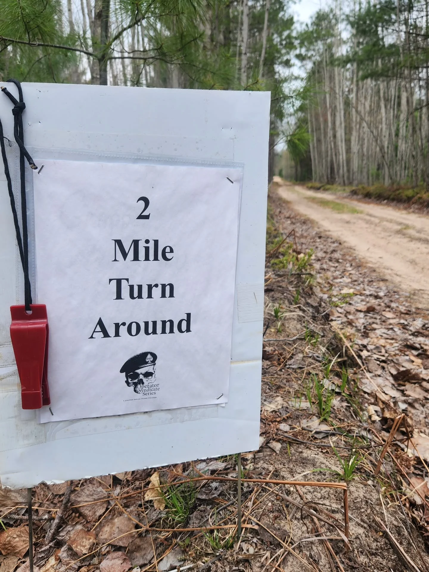 Good job operators, you're halfway through the last station. 

@xena_maria_vdw you left a target indicator on the trail. 25 burpee penalty.