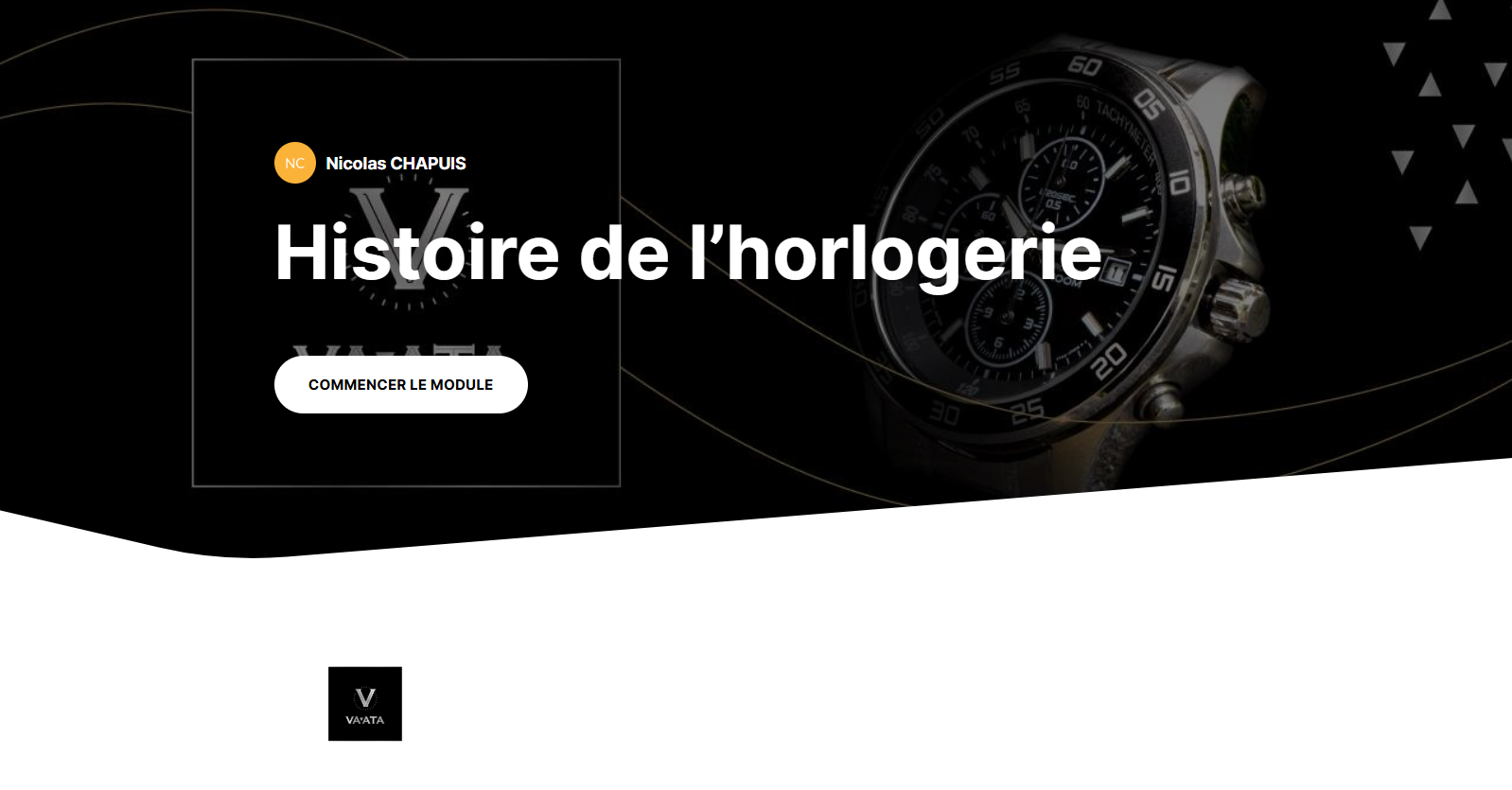 Projet 3 - Module e-learning : Histoire de l’horlogerie