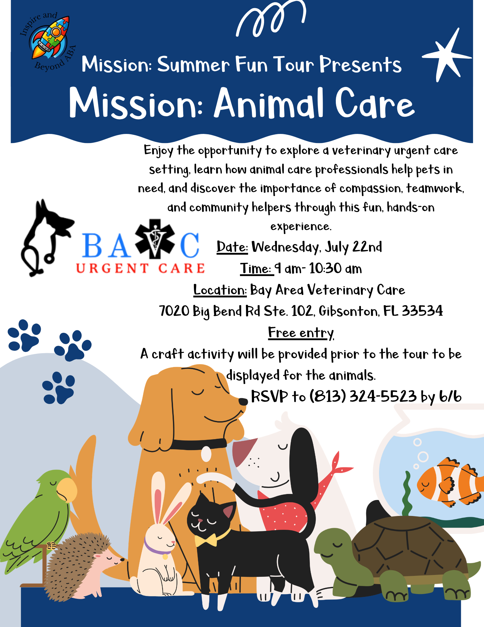 Mission: Summer Fun Tour presents- Mission: Animal Care