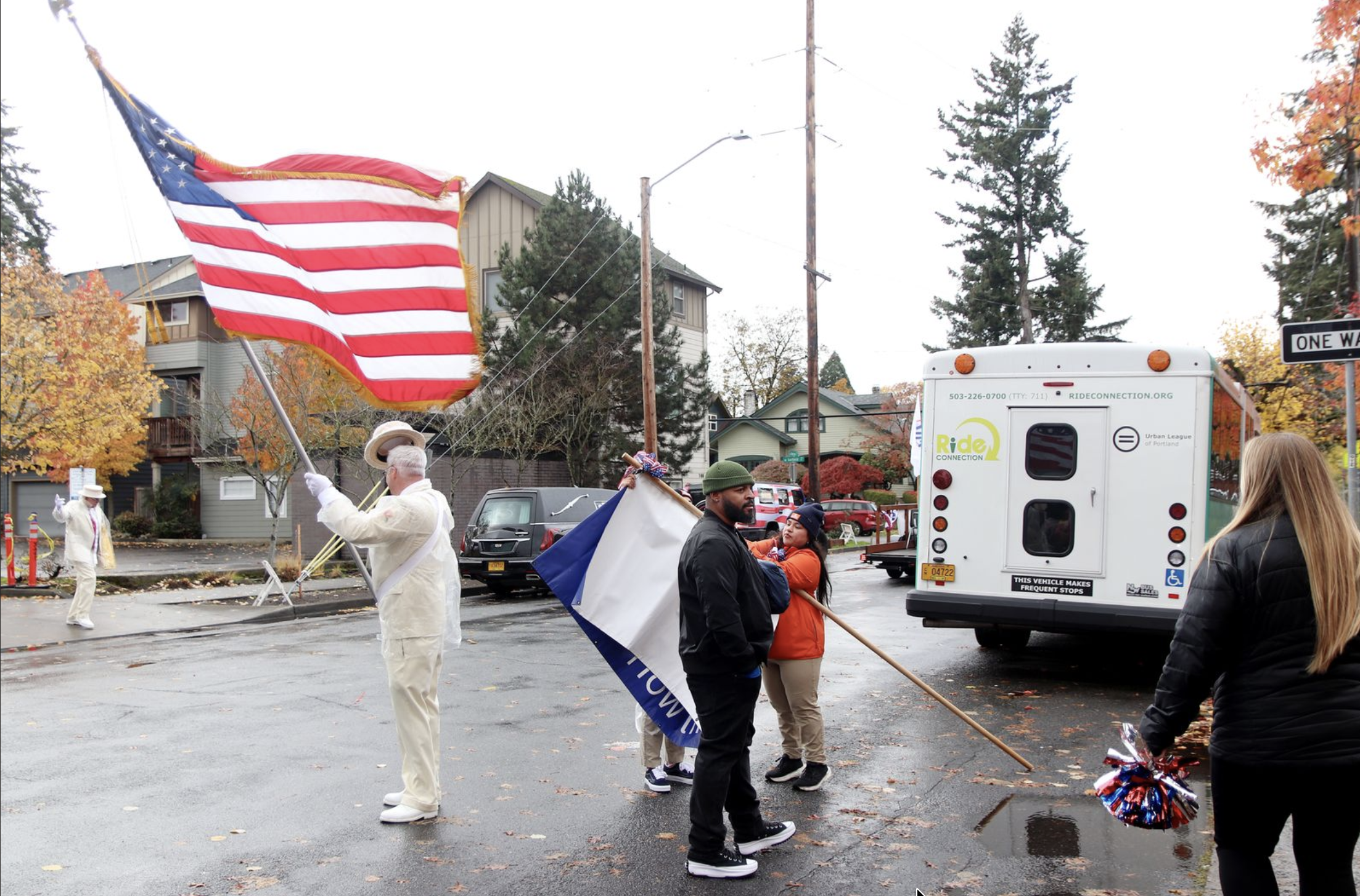 Portland Veterans Day Parade NE Portland community event veteran recognition - FinksCo parade production support