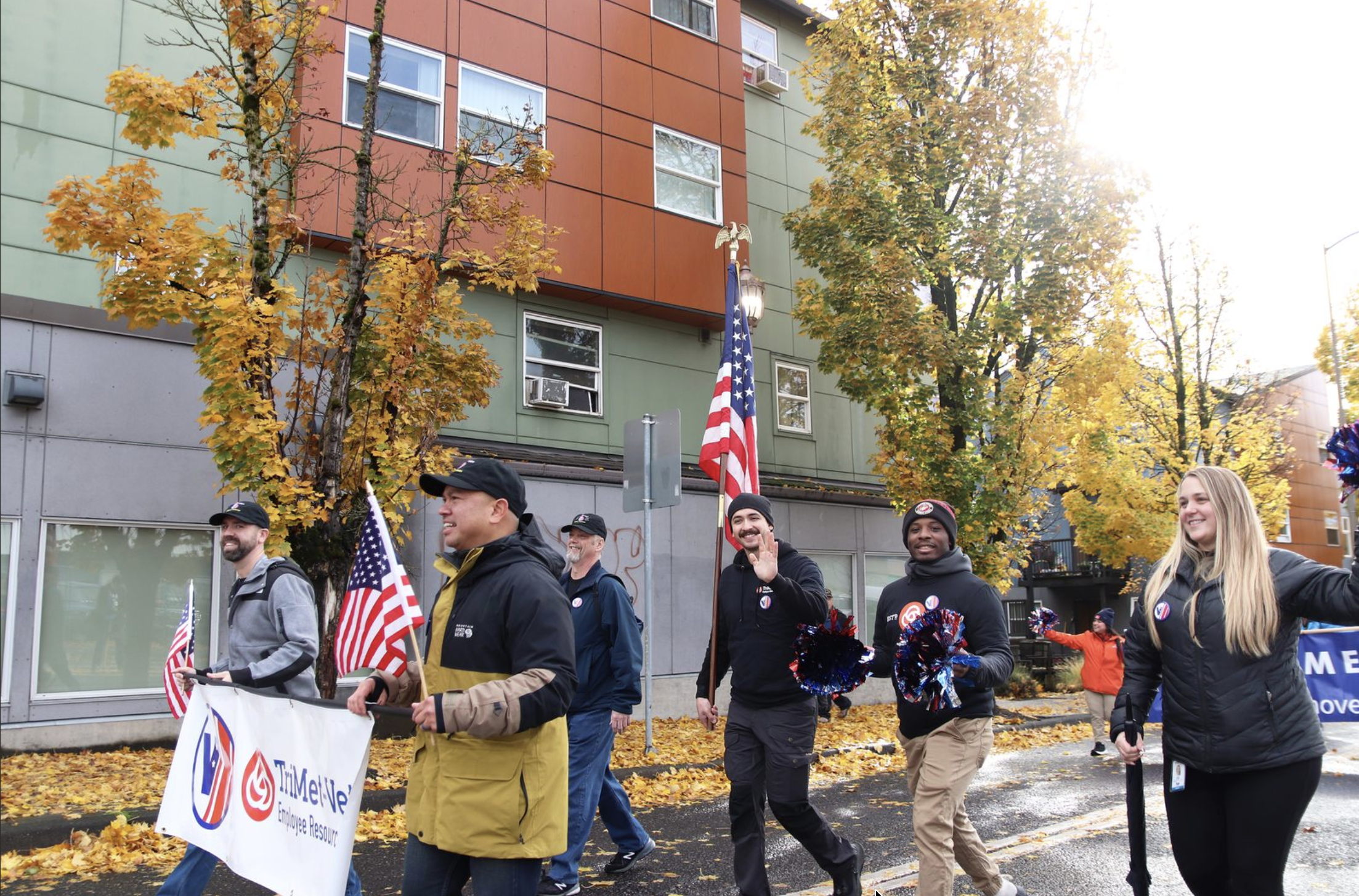 Portland Veterans Day Parade NE Portland community event veteran recognition - FinksCo parade production support