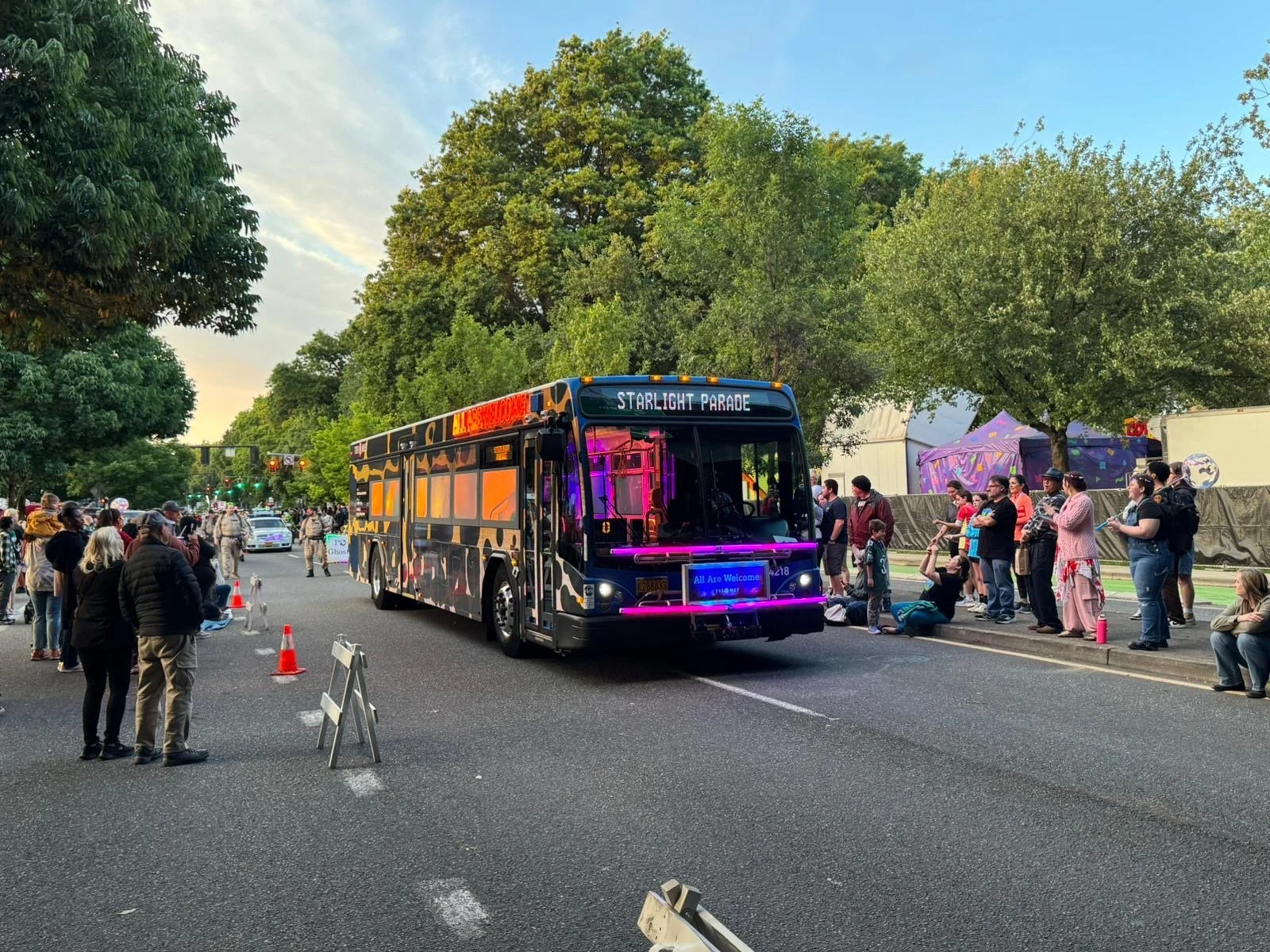 CareOregon Starlight Parade downtown Portland nighttime event TriMet Rose Festival - FinksCo evening event production