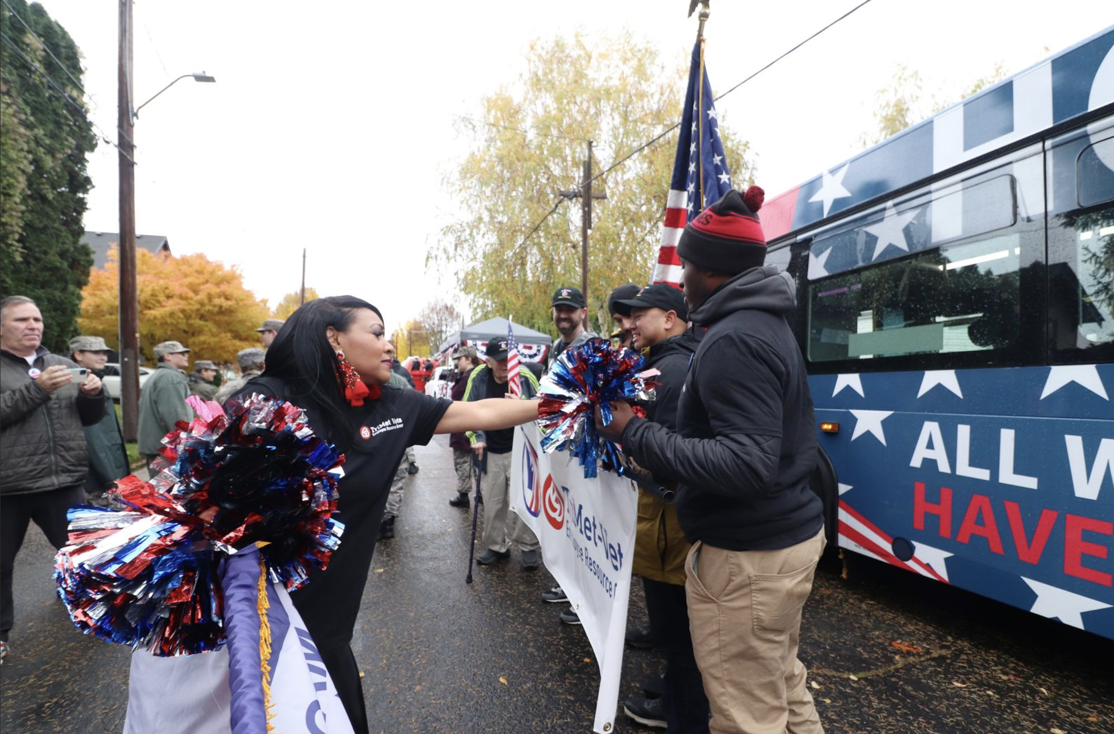 Portland Veterans Day Parade NE Portland community event veteran recognition - FinksCo parade production support