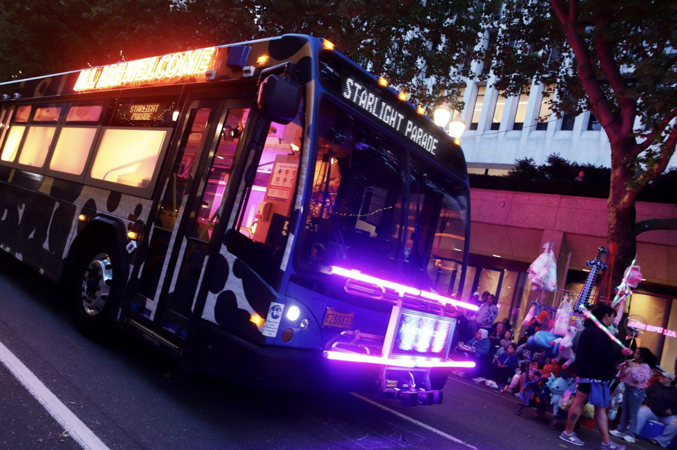 CareOregon Starlight Parade downtown Portland nighttime event TriMet Rose Festival - FinksCo evening event production