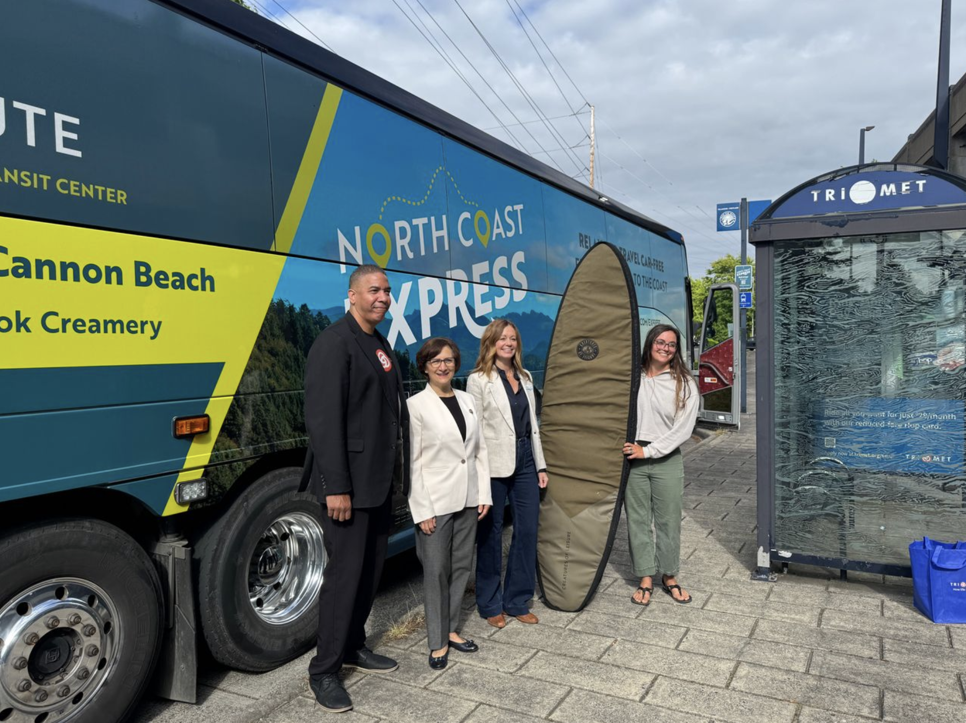 North Coast Express TriMet Oregon Coast seasonal transit launch event Portland - FinksCo transportation initiative