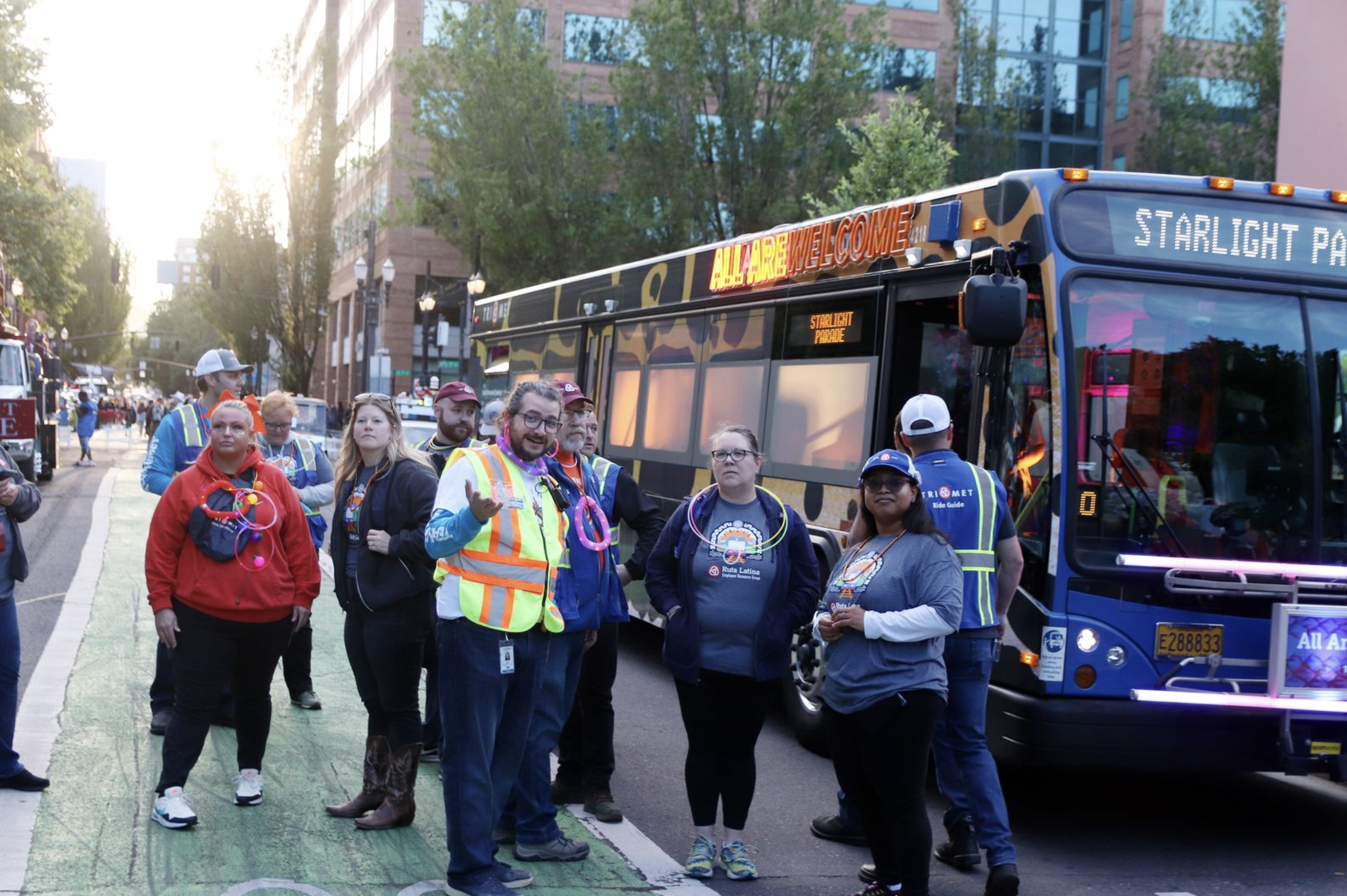 CareOregon Starlight Parade downtown Portland nighttime event TriMet Rose Festival - FinksCo evening event production