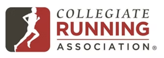 Logo of the Collegiate Running Association with a silhouette of a runner.