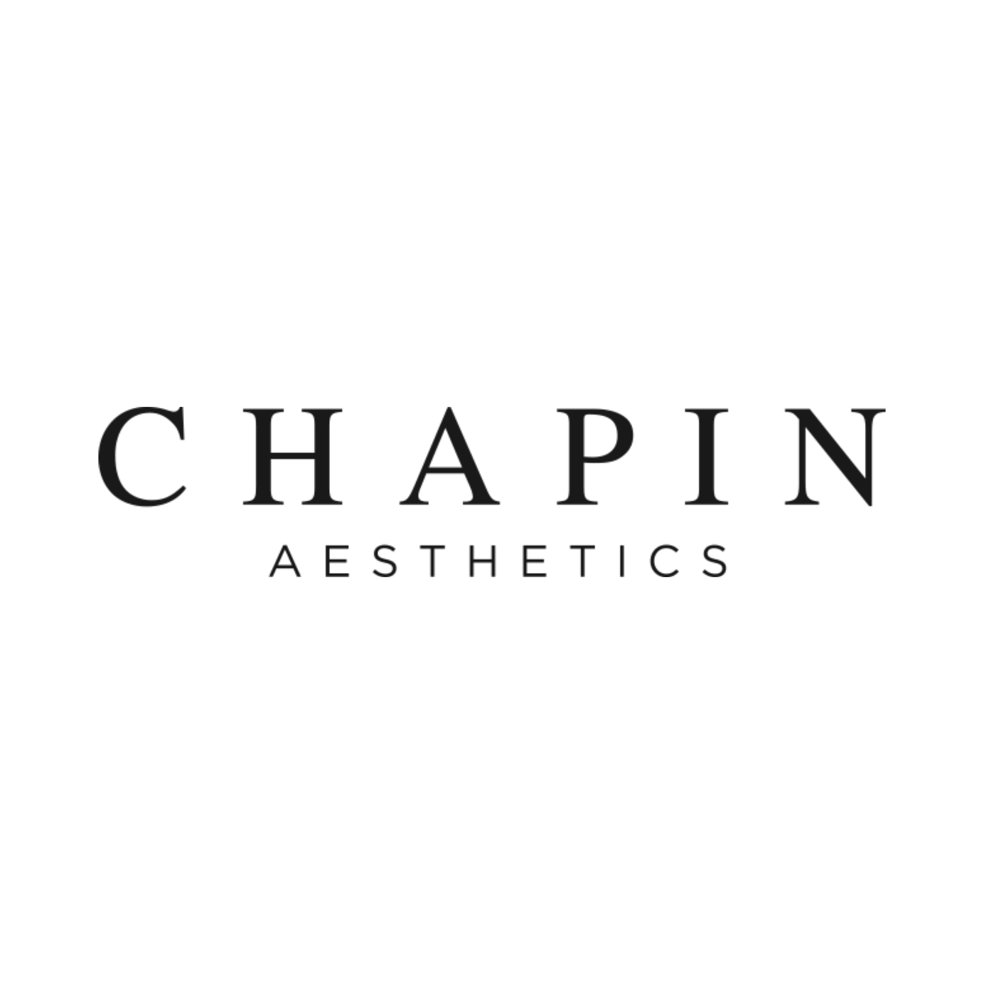 Chapin Aesthetics logo in black with a minimalistic tree design above the text.