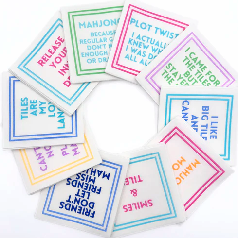 Mahjong Cocktail Napkins - $22