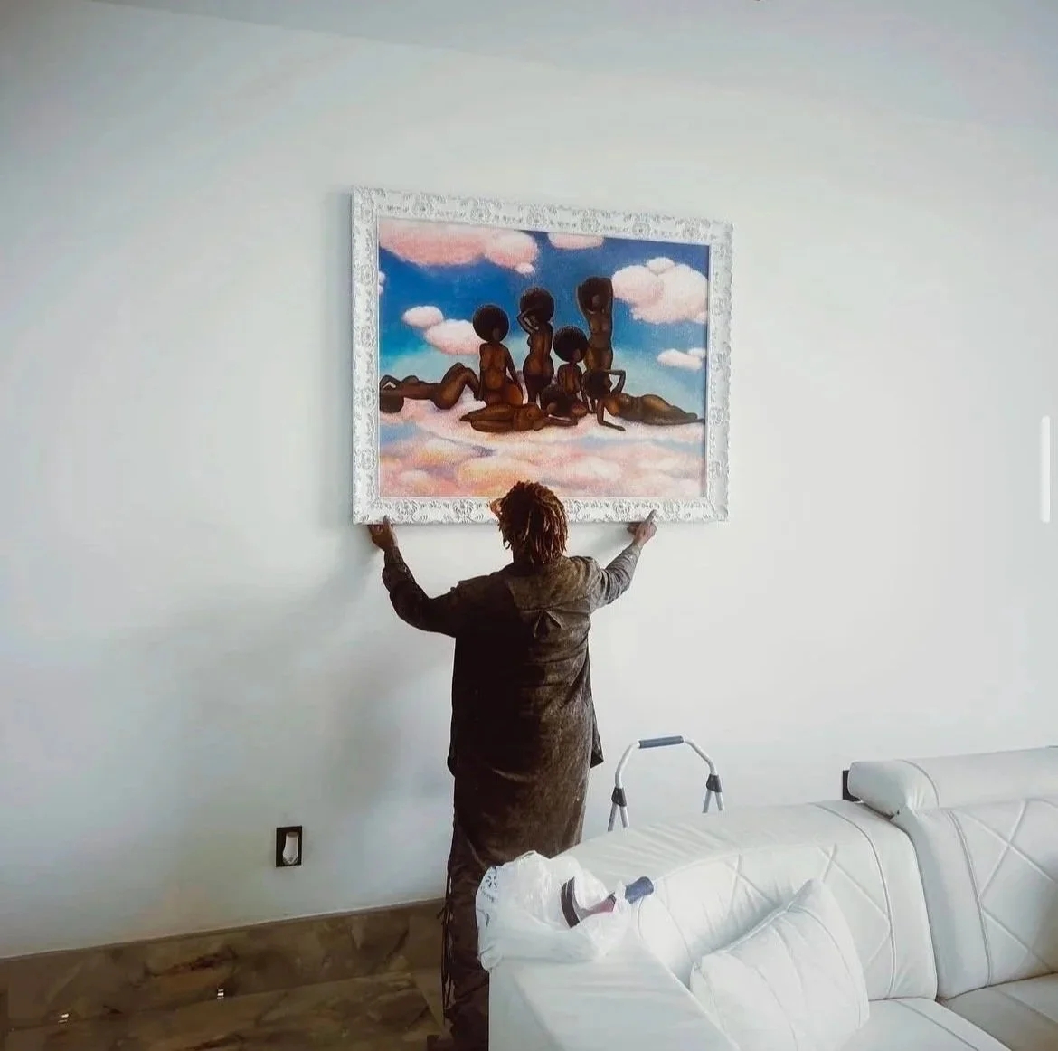 Laurie’s customers, Larissa and Emmett, just married walking off the aisle together.