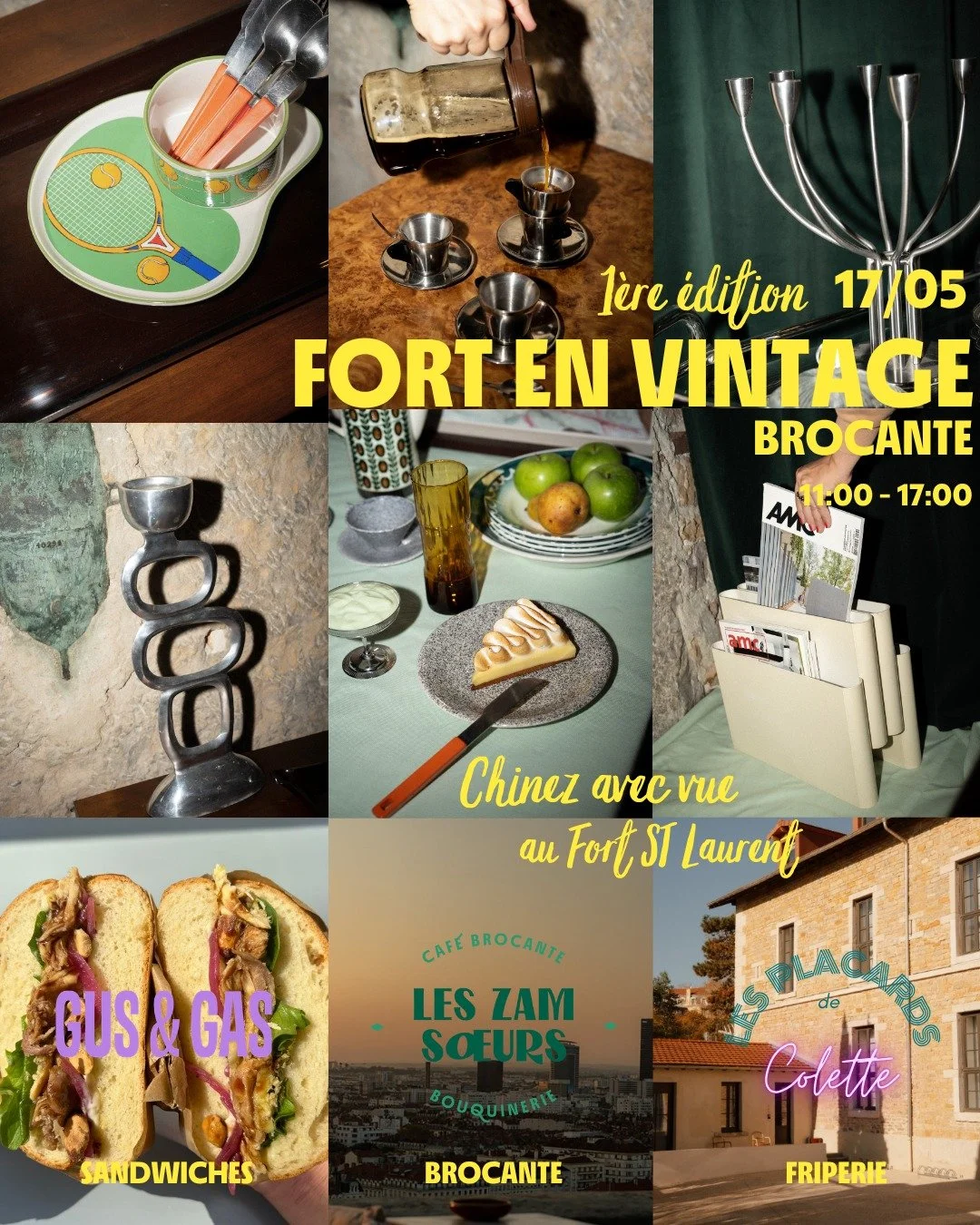 FORT EN VINTAGE
Chinez avec vue

Les Zam Soeurs prennent de la hauteur (et vous aussi 😉)

Pour cette premi&egrave;re &eacute;chapp&eacute;e hors les murs au Fort Saint-Laurent, on met la BROCANTE &agrave; l&rsquo;honneur : tr&eacute;sors &agrave; ch