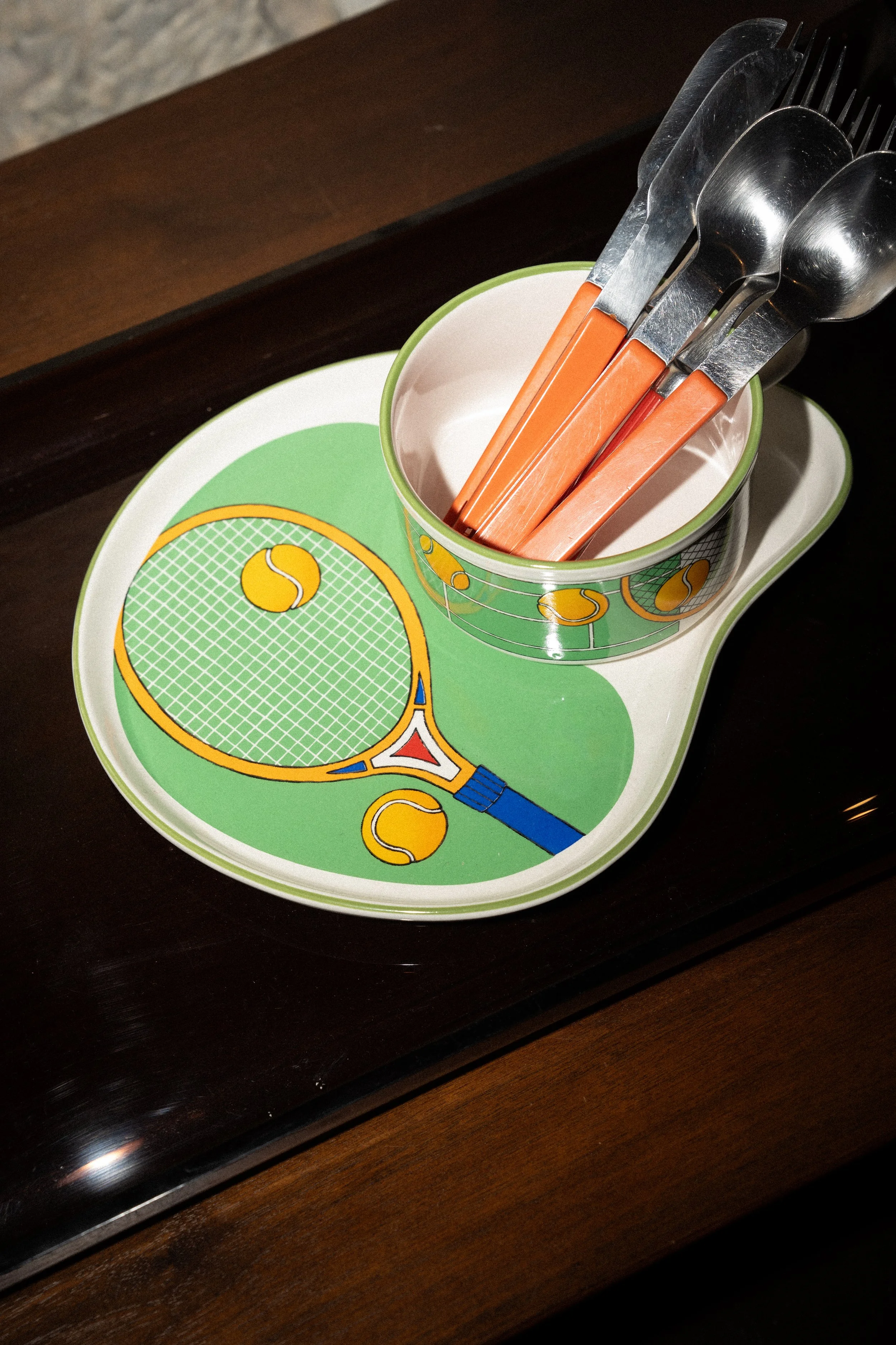 Set petit déjeuner 'tennis' design Mary Ann Baker