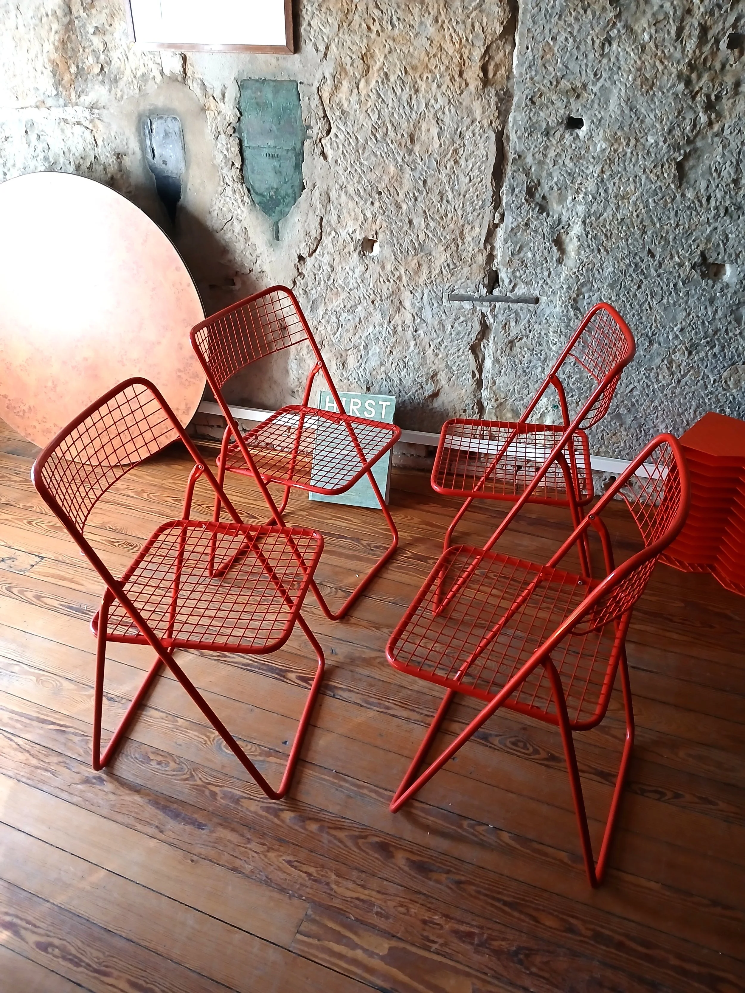 Quatre chaises pliantes Ikéa 'Ted Net' de Niels Gammelgaard