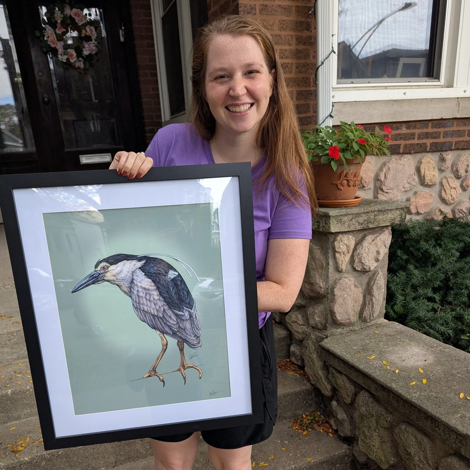 Another Show Us Your Qwoks prize delivered! 🖤

Cassidy Paige Rappaport @cassidyrappaport, winner of Chicago Heron Life, with her winning print of Henry Adams&rsquo; @henryca23  illustration.

Cassidy had just picked photography back up after 15 year
