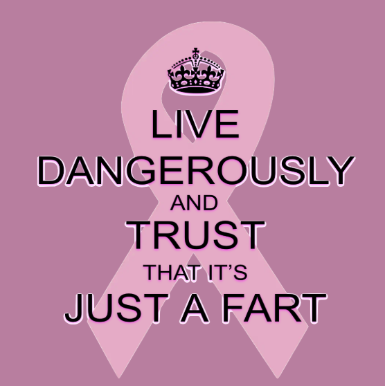 "Live Dangerously" Breast Cancer Awareness Sticker