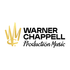 Warner Chappell Production Music logo with gold emblem and black text