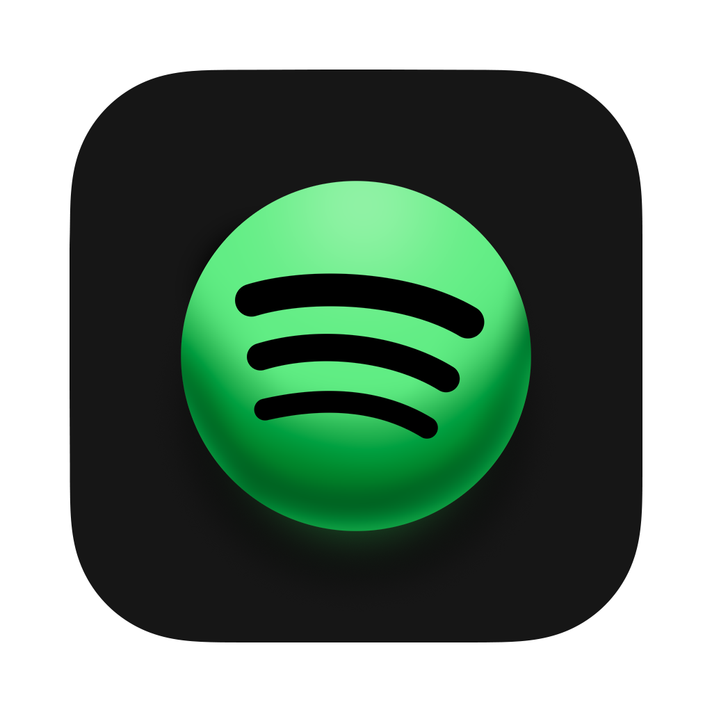 Green Spotify logo on a black background.