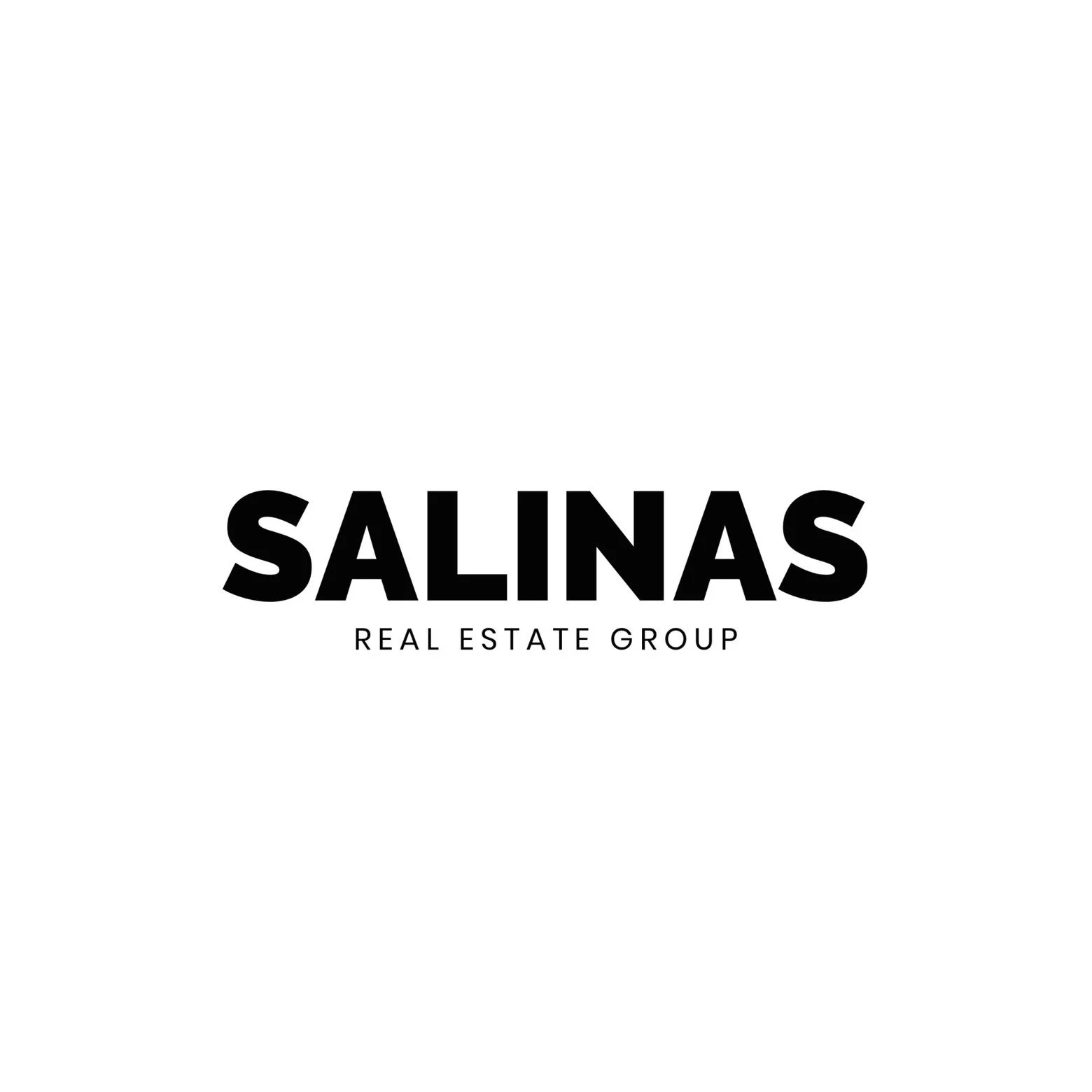 Logo of Salinas Real Estate Group with black bold text and simple design.