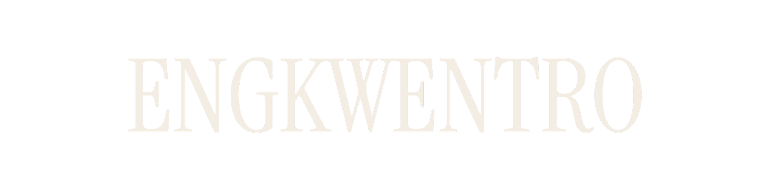 The word 'ENIGUENTRO' in white serif font on a black background.