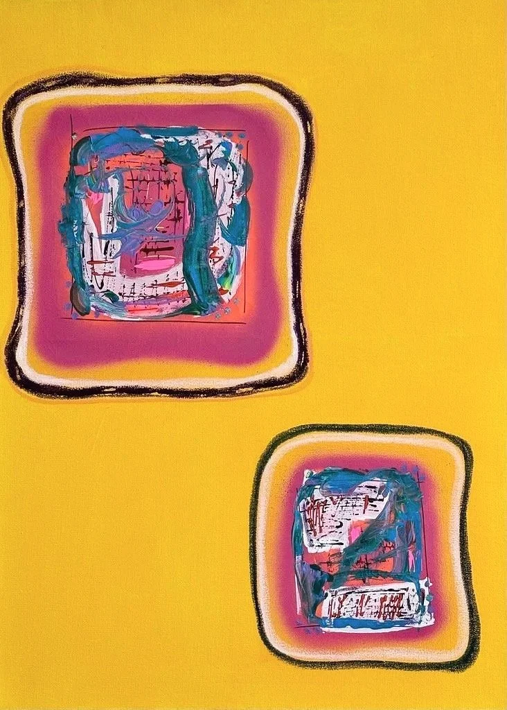 "Sombrillas" - 82 x 62 cm - Acrílico sobre lienzo