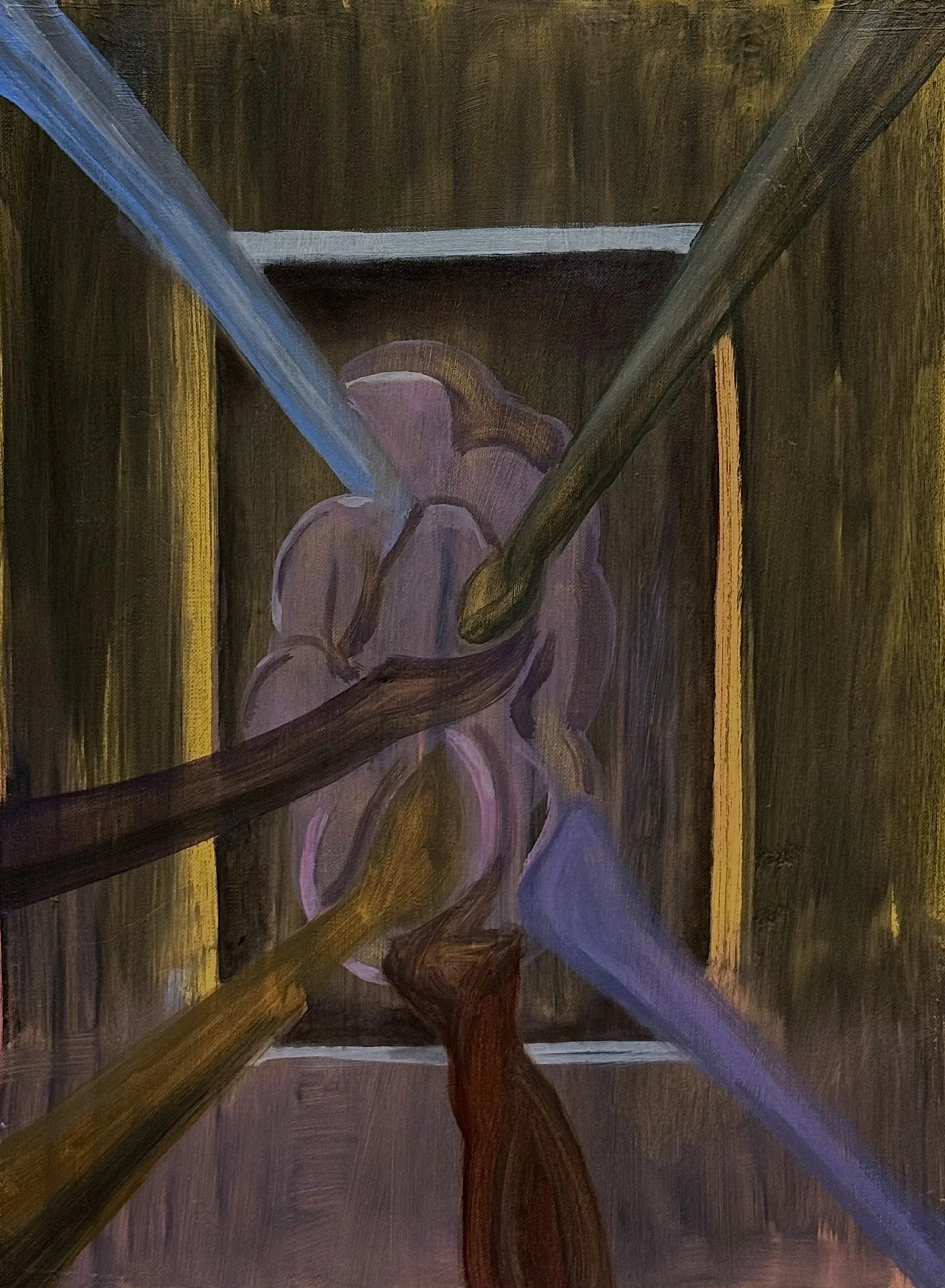 Estos hilos - 30 x 40 cm - Óleo sobre papel de algodón preparado